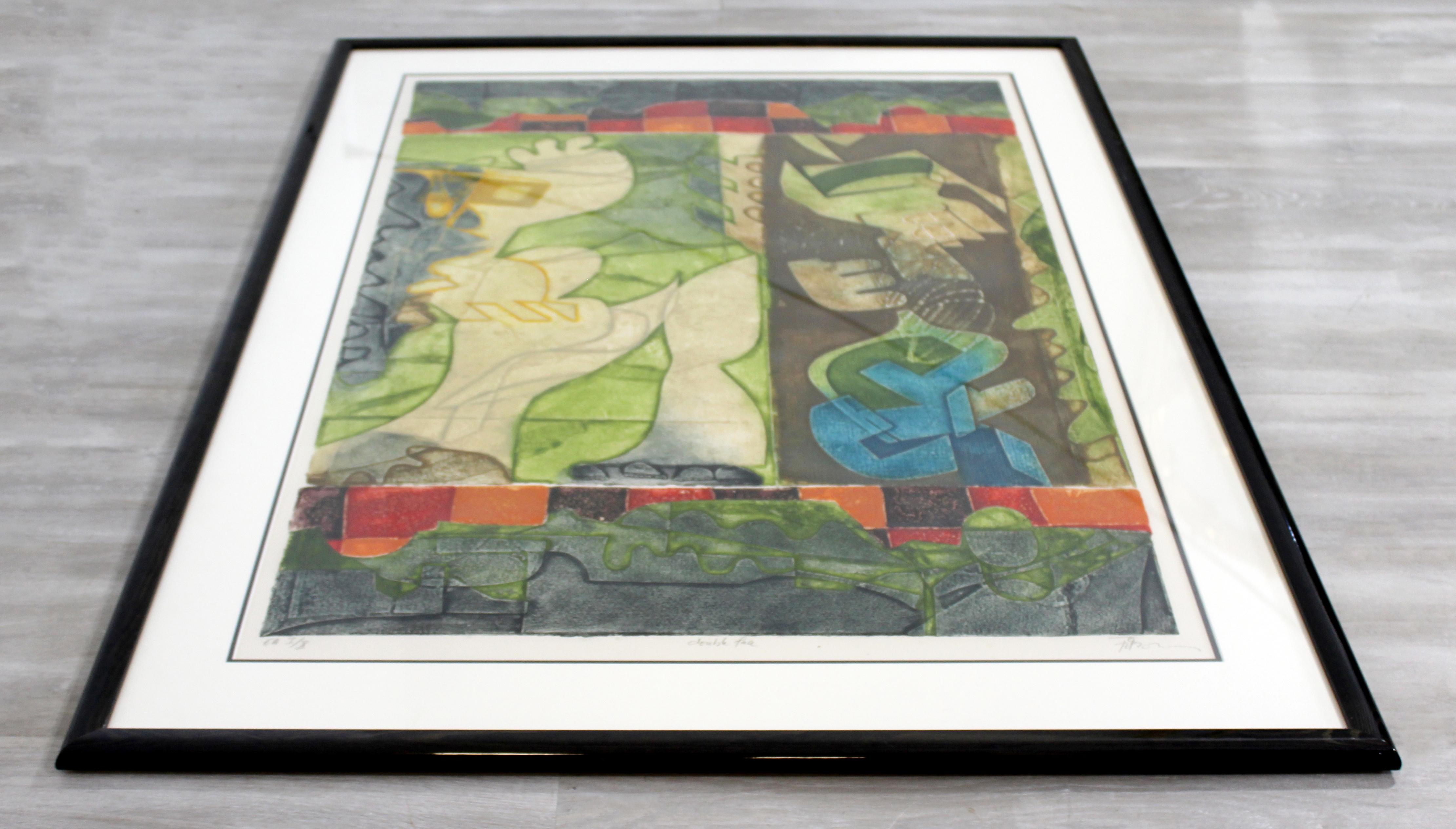 Late 20th Century Mid-Century Modern Framed Embossed Etching Signed Gerard Fitremann E.A. 1/10 80s For Sale