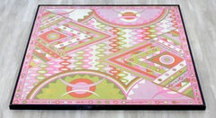 Mid-Century Modern Framed Emilio Pucci Silk Scarf Textile Fabric Art, 1960s