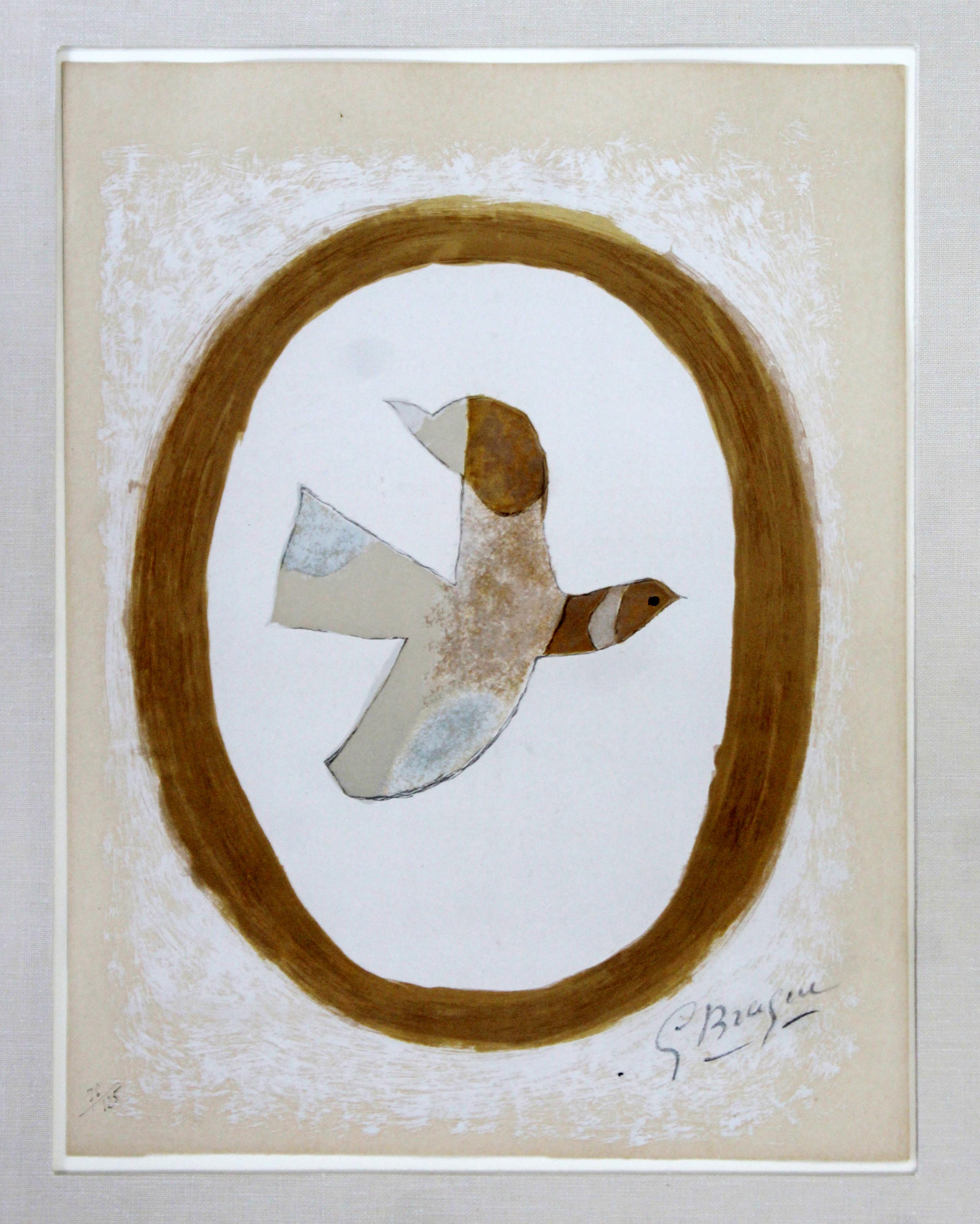 For your consideration is a framed, Georges Braque signed lithograph, 