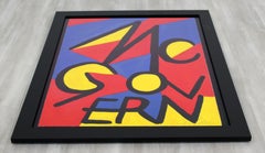 Mid-Century Modern Framed McGovern Lithograph Signed Alexander Calder 5/75 1970s