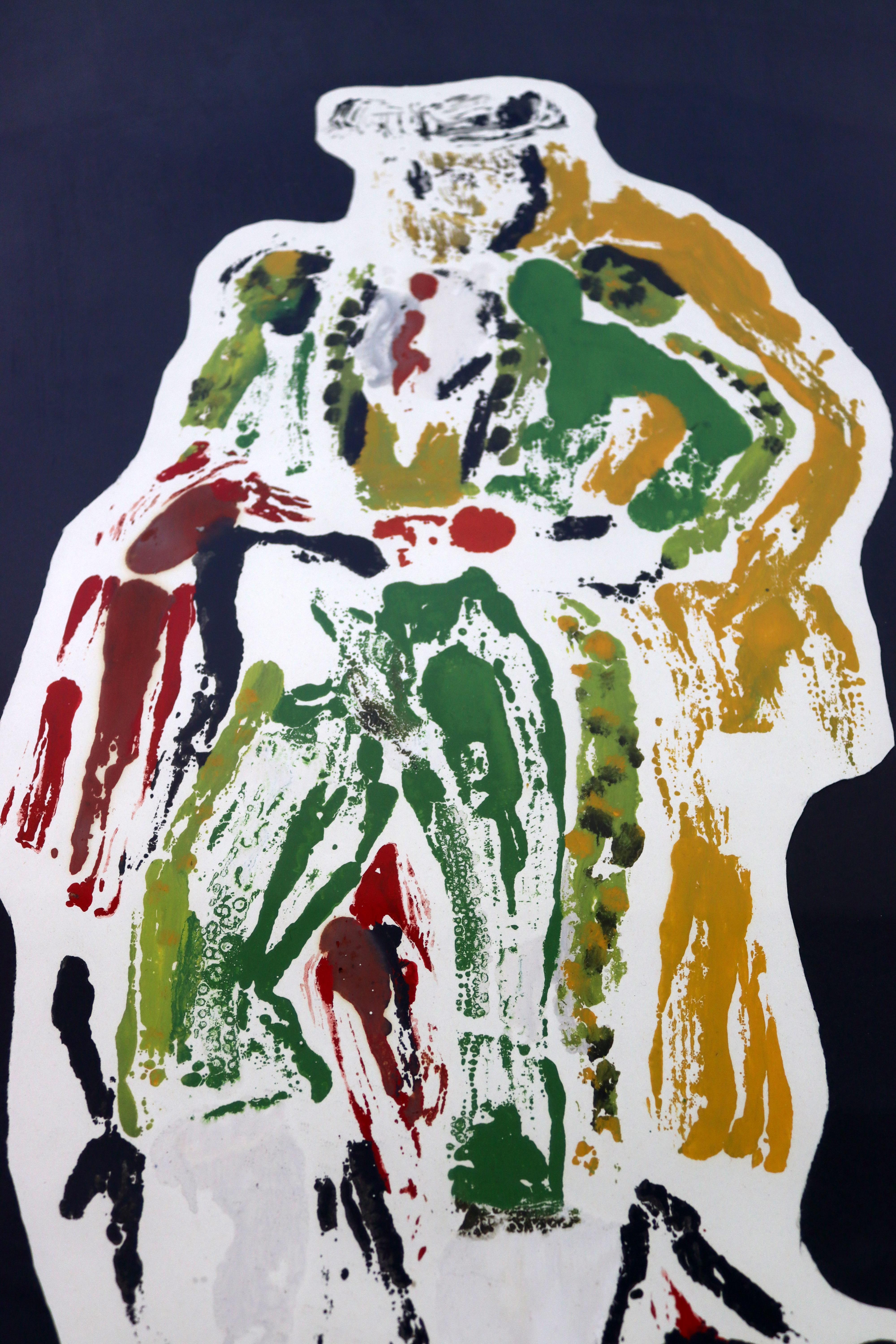 Peinture à l'huile sur toile encadrée moderne du milieu du siècle dernier représentant une scène de Toro, signée Morales, années 1960 Bon état - En vente à Keego Harbor, MI