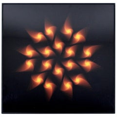 Mid-Century Modern Framed Op Art Acrylic on Plexiglass Elizabeth Slaney, 1970s