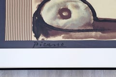 Mid-Century Modern Framed Pablo Picasso Print Printed Post-Mortem