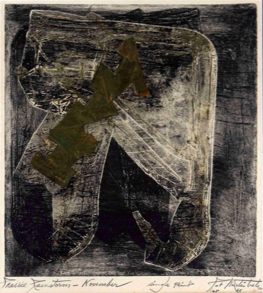 For your consideration is gorgeous monoprint, titled 