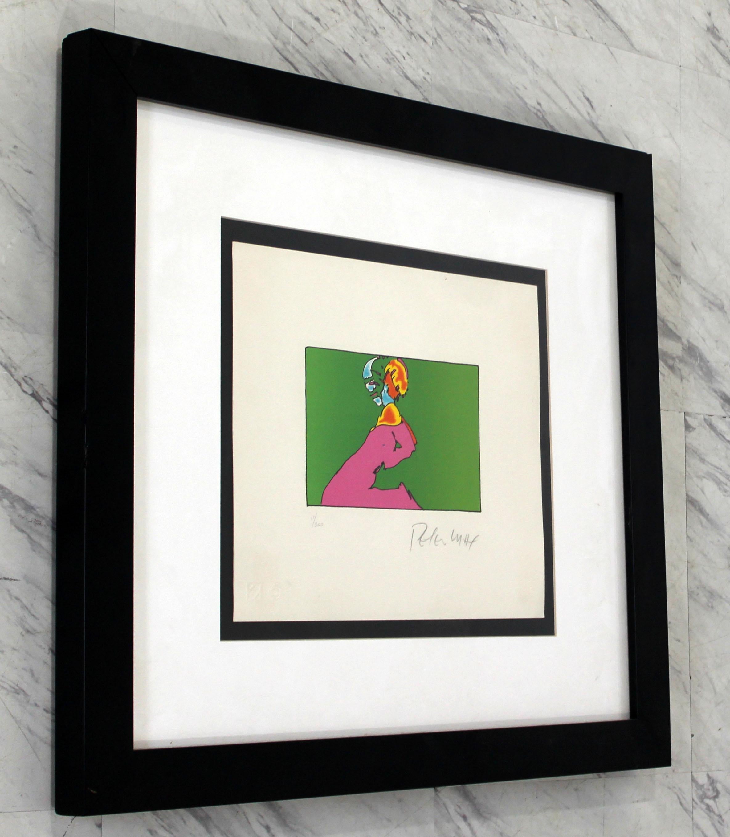 American Mid-Century Modern Framed Peter Max Lithograph Signed 11/300 