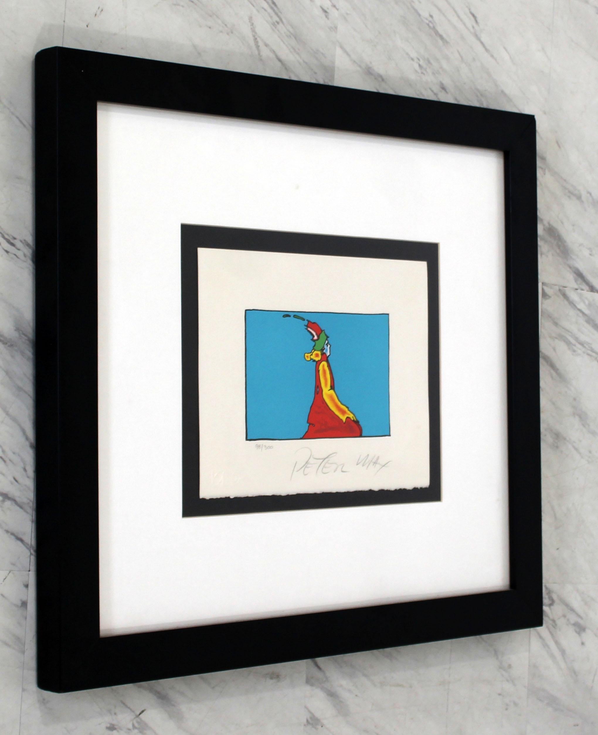 American Mid-Century Modern Framed Peter Max Lithograph Signed 98/300 