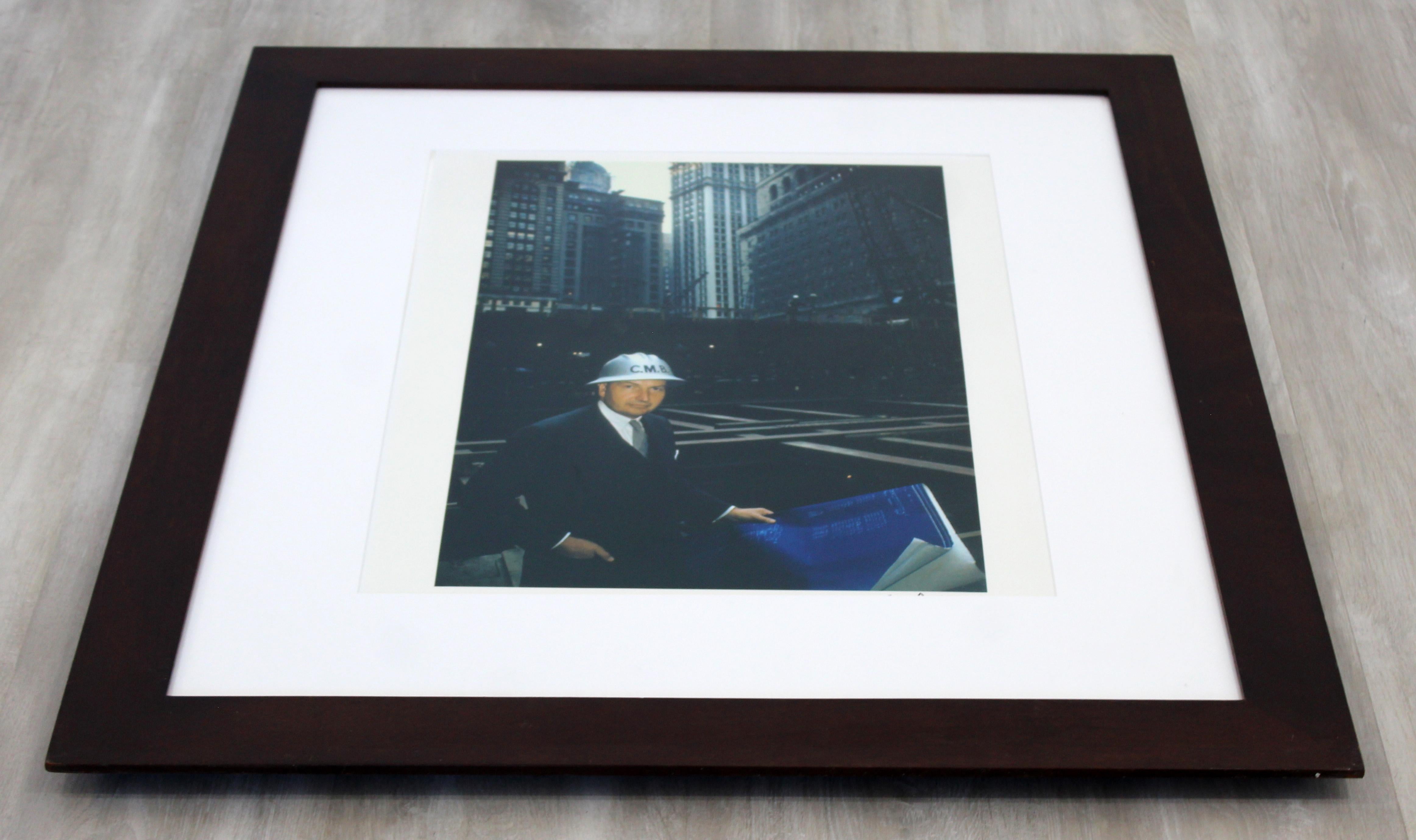 American Mid-Century Modern Framed Photo Danger Banker Signed Slim Aarons Rockefeller For Sale