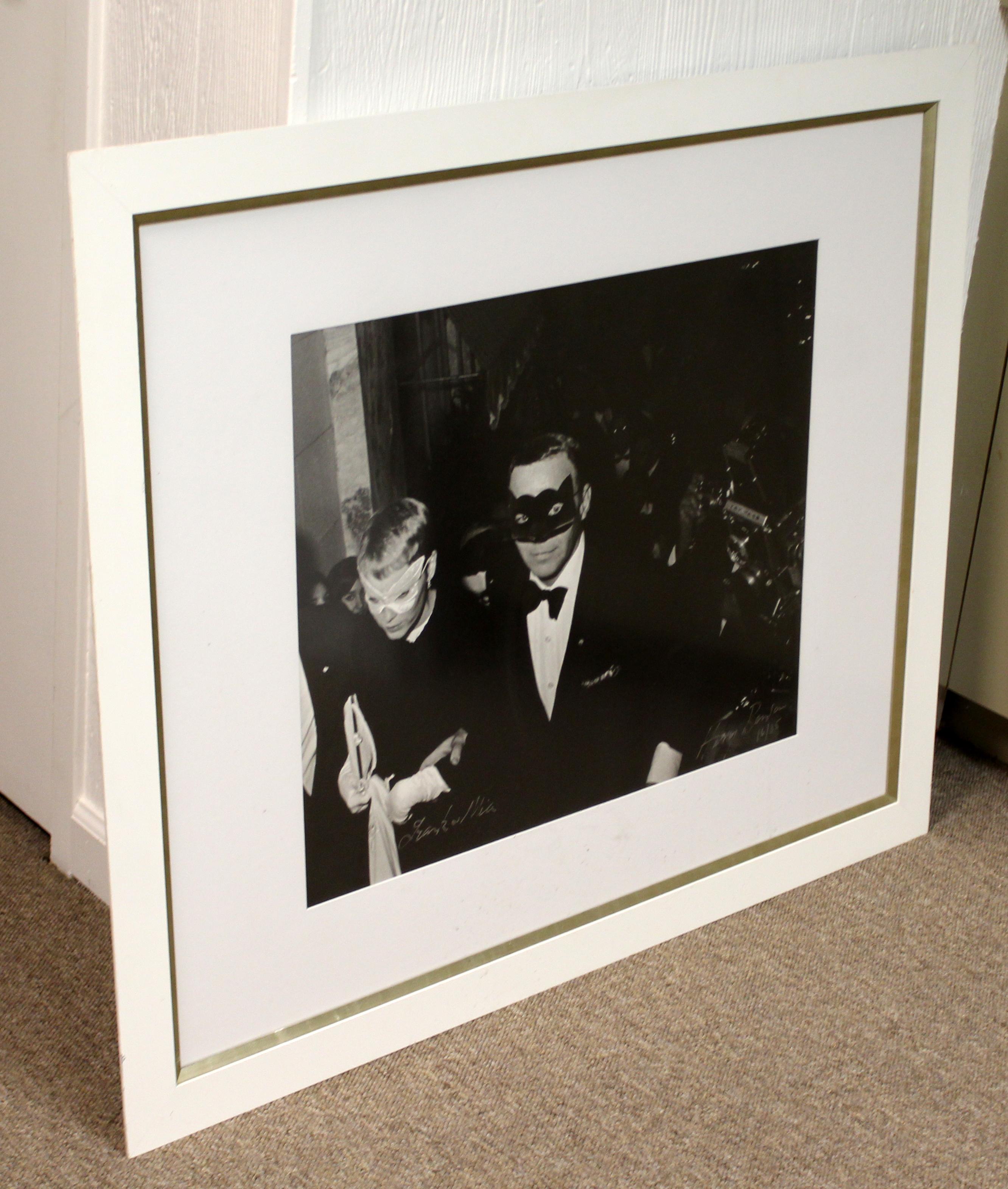 American Mid-Century Modern Framed Photograph Frank & Mia Signed by Harry Benson, 1966