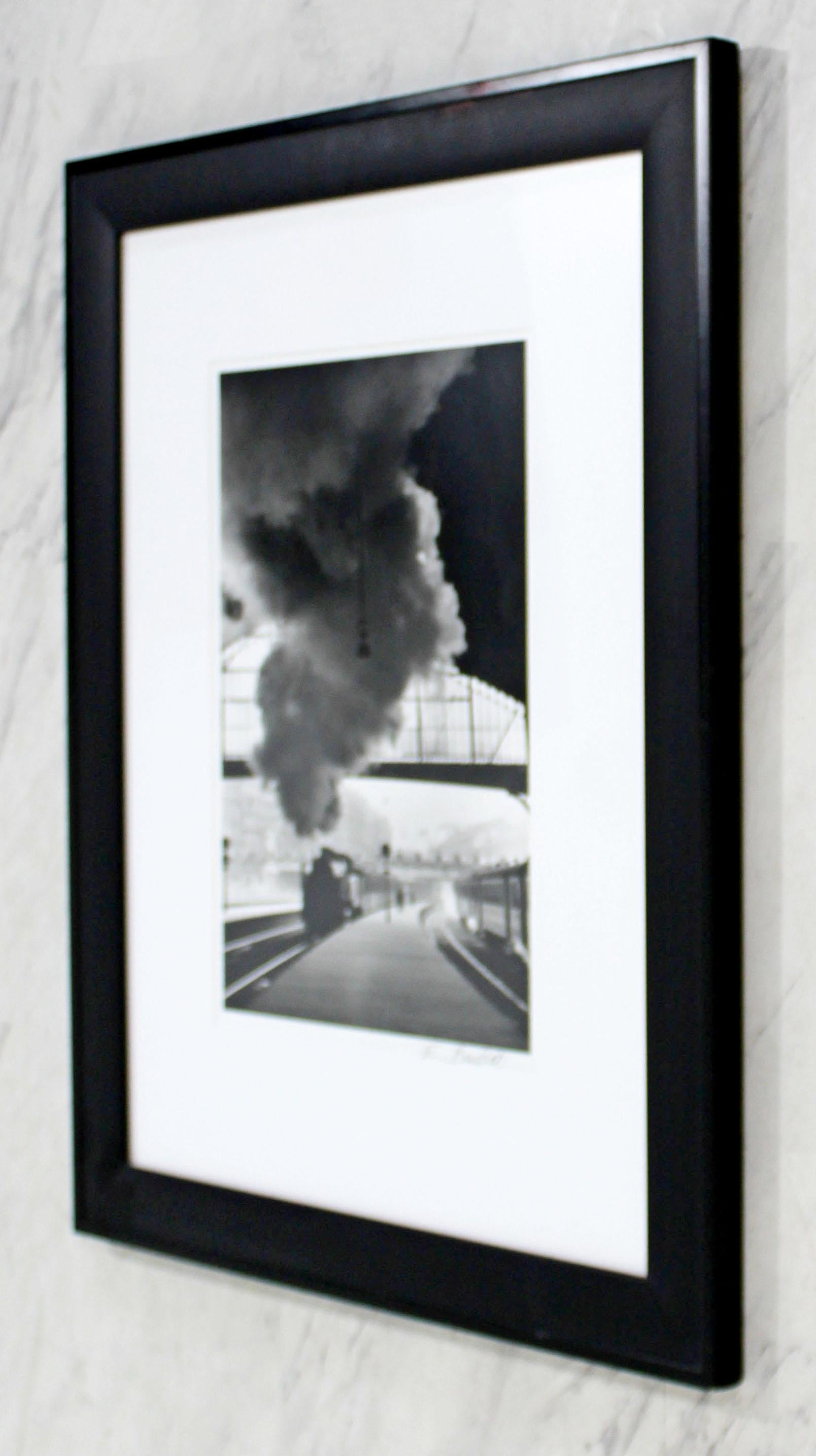 Mid-Century Modern Framed Photograph Signed by Edouard Boubat Gare Saint-Lazare In Good Condition In Keego Harbor, MI