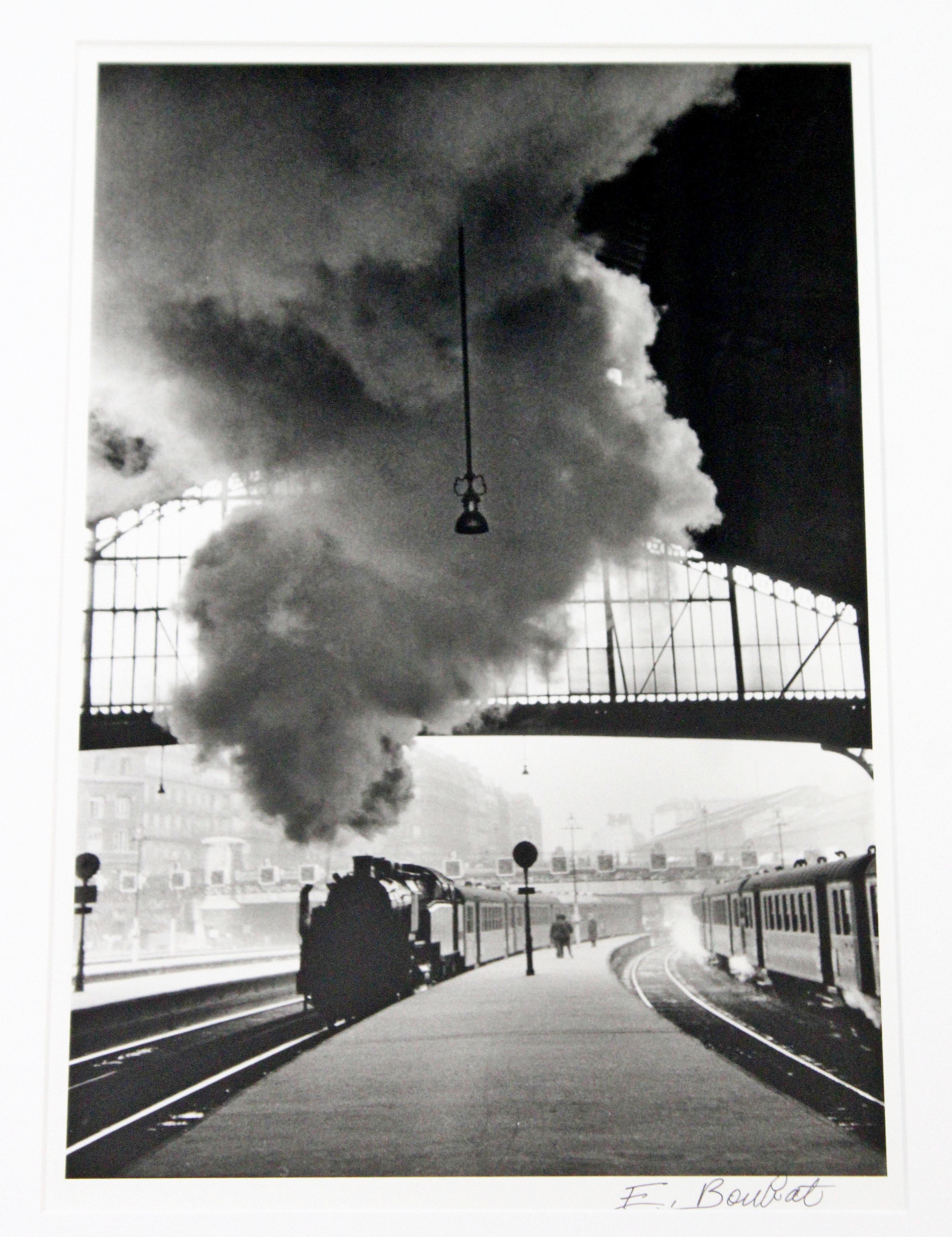 Late 20th Century Mid-Century Modern Framed Photograph Signed by Edouard Boubat Gare Saint-Lazare
