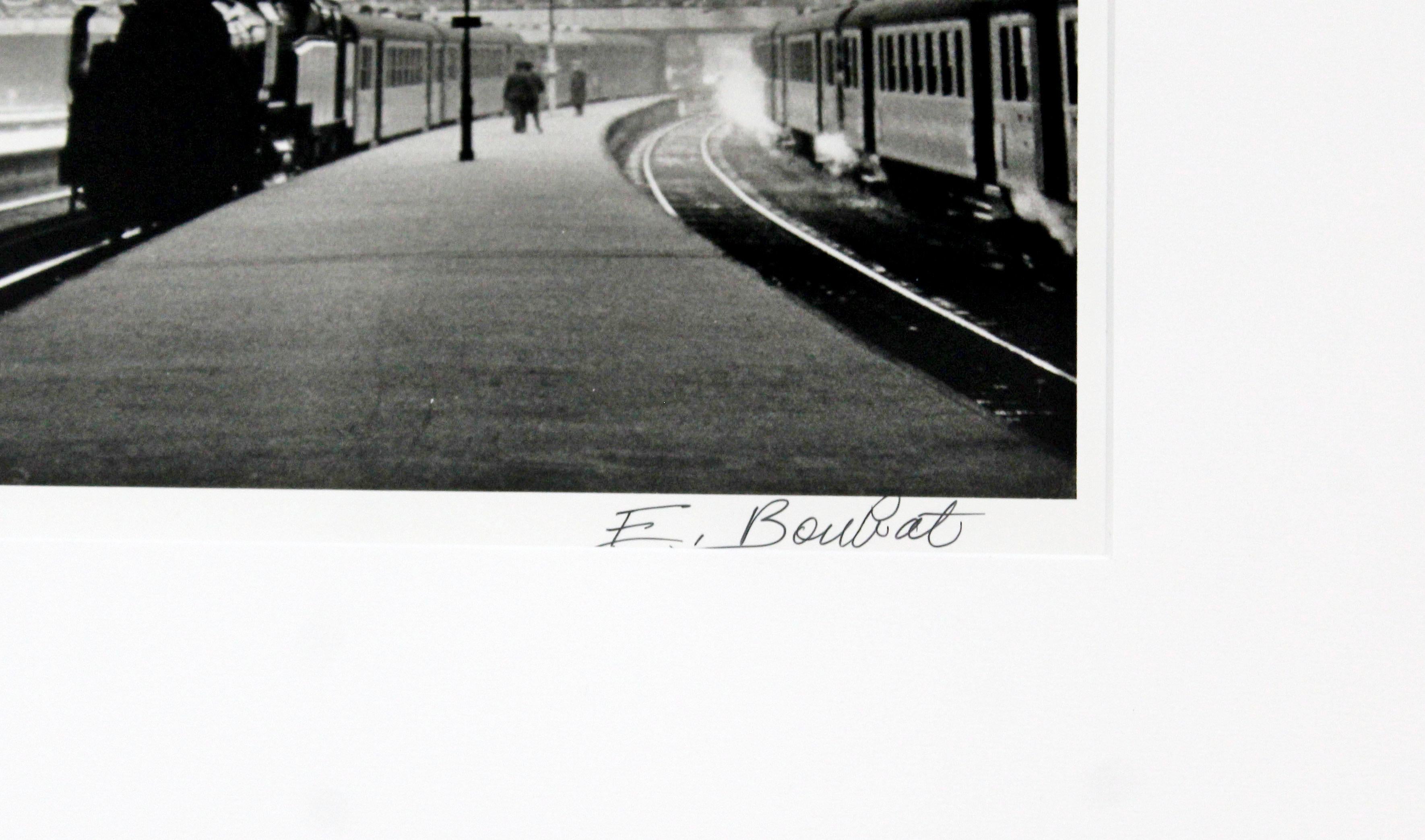 Mid-Century Modern Framed Photograph Signed by Edouard Boubat Gare Saint-Lazare 1
