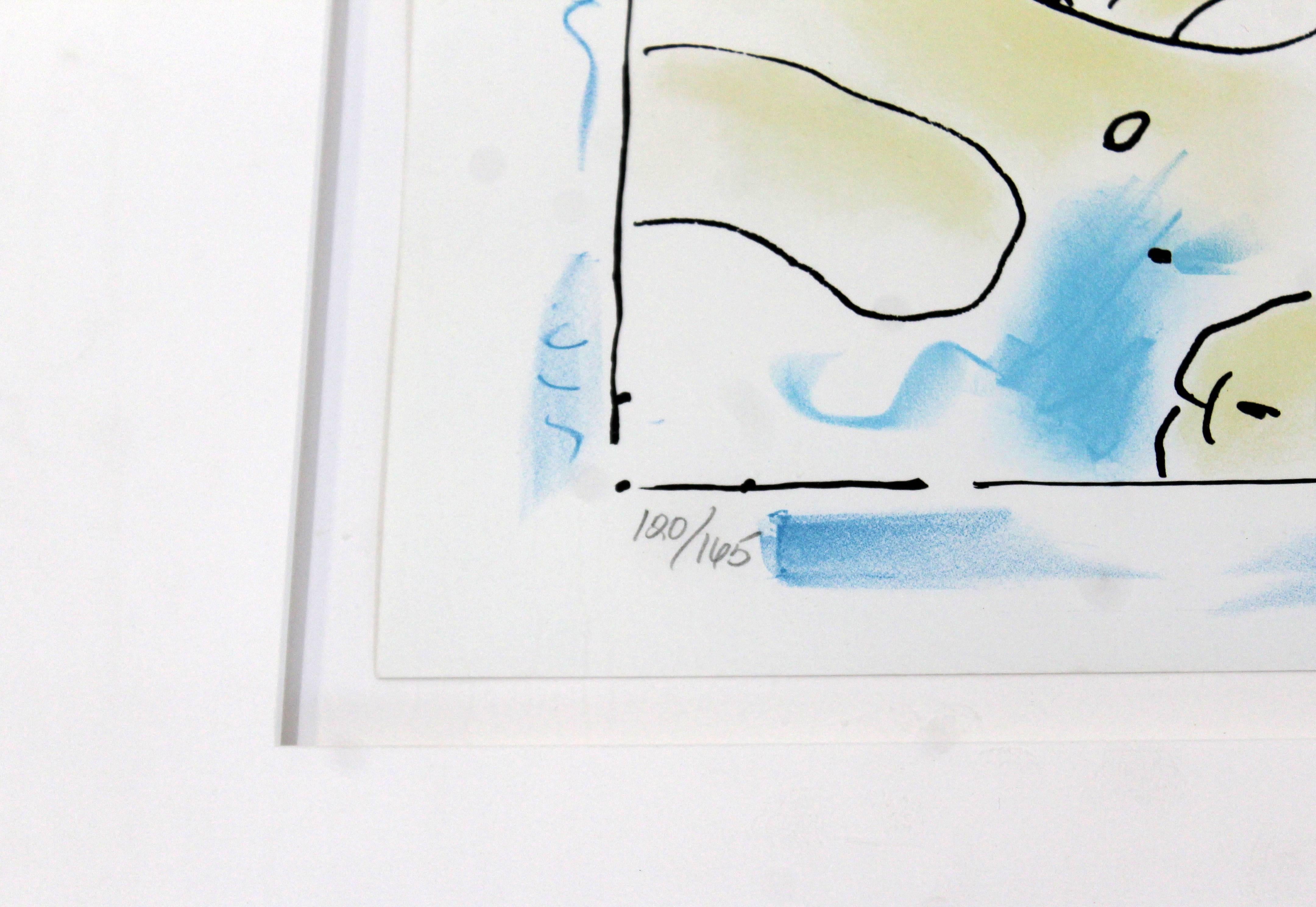 Mid-Century Modern Framed Print by Peter Max Cosmic Face Signed Numbered In Good Condition In Keego Harbor, MI