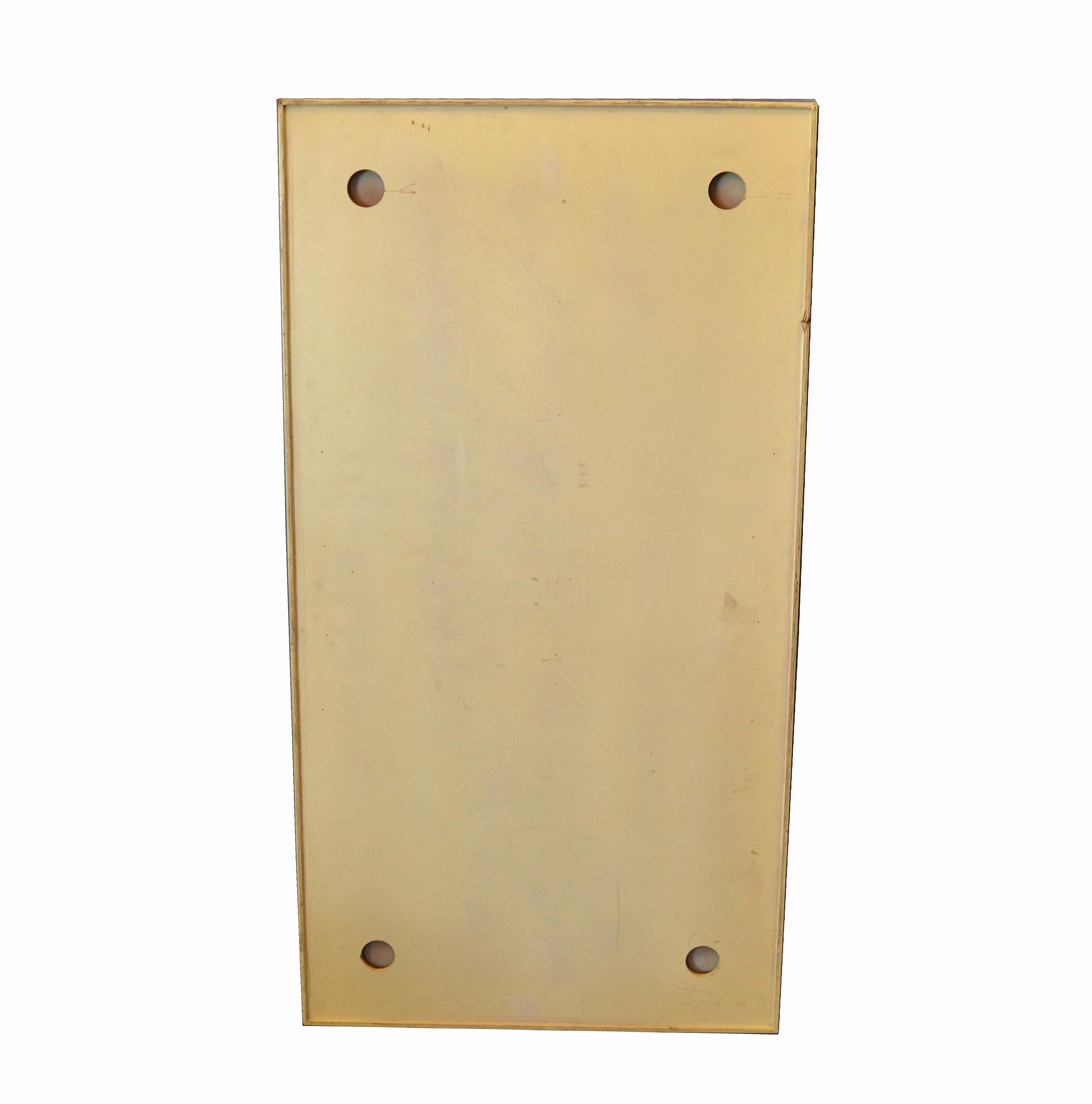 Arte da parete con fiori smaltati beige rettangolari incorniciati di metà secolo moderno in vendita 2