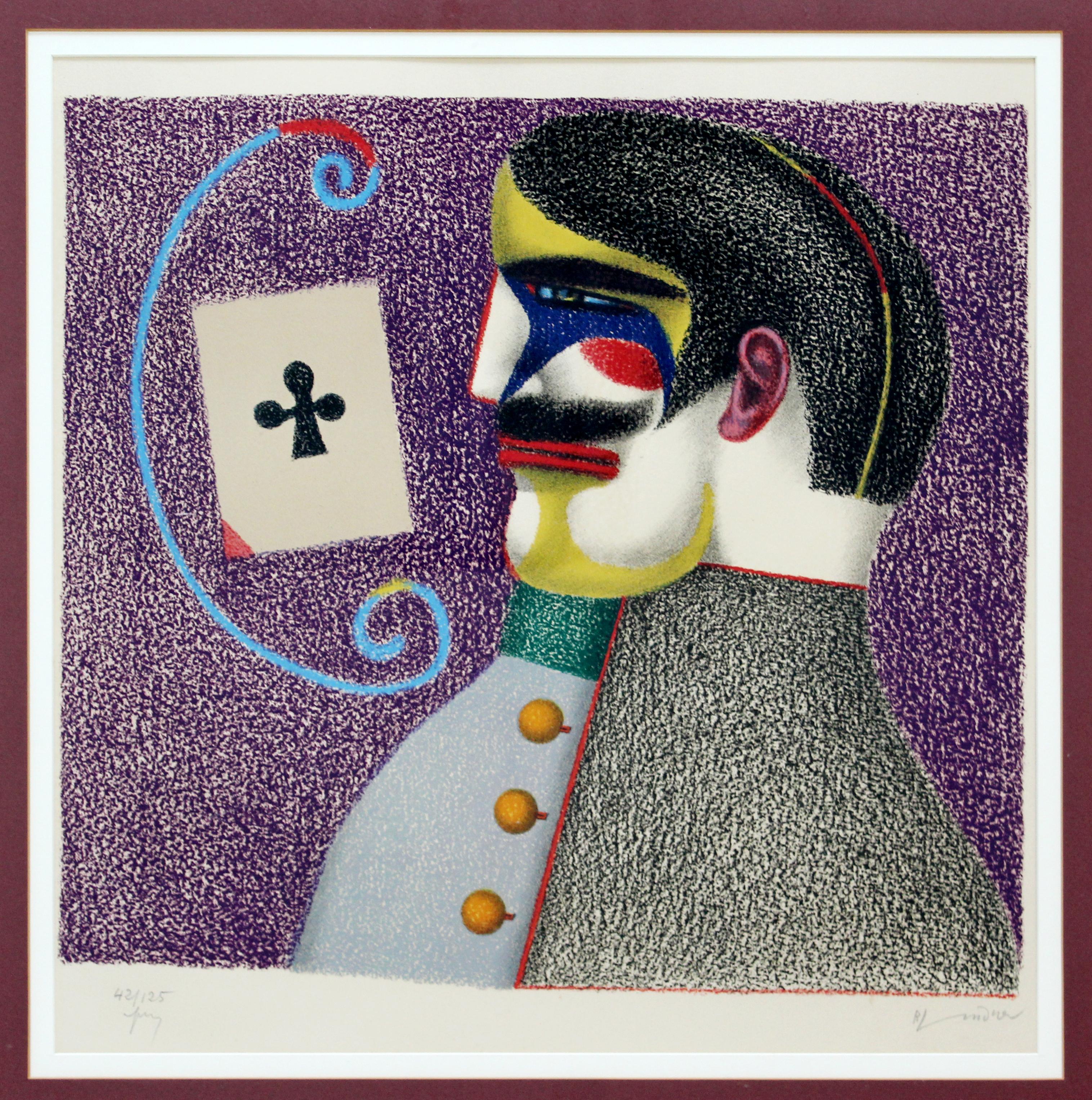 For your consideration is a framed Lithograph, pencil signed by Richard Lindner, numbered 42/125, circa 1975. In good condition. The dimensions are 30.25