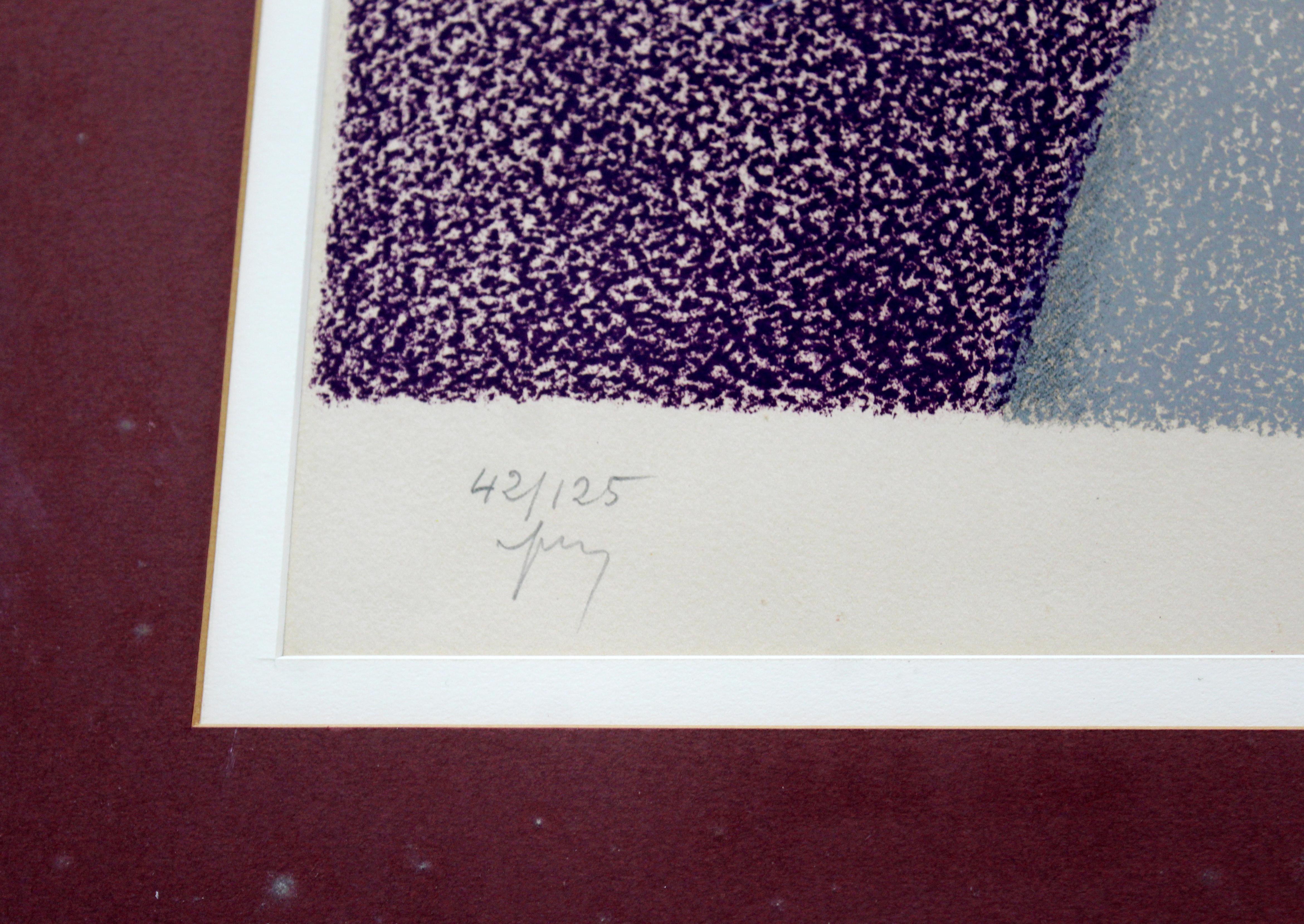 Paper Mid-Century Modern Framed Richard Lindner Lithograph Signed 1975 42/125