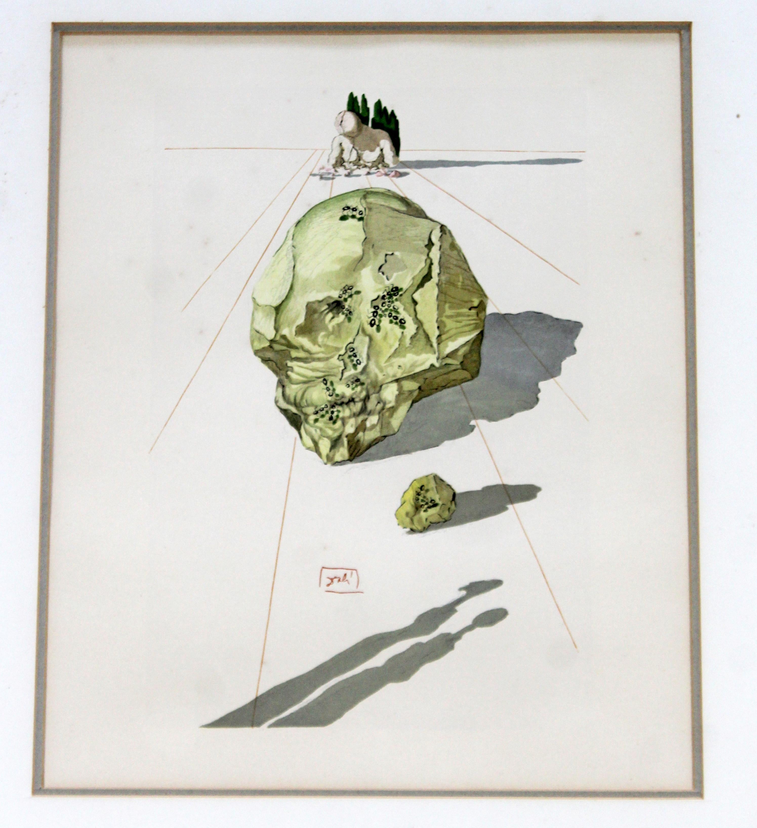Mid-Century Modern Framed Salvador Dali Lithograph Return In Good Condition In Keego Harbor, MI