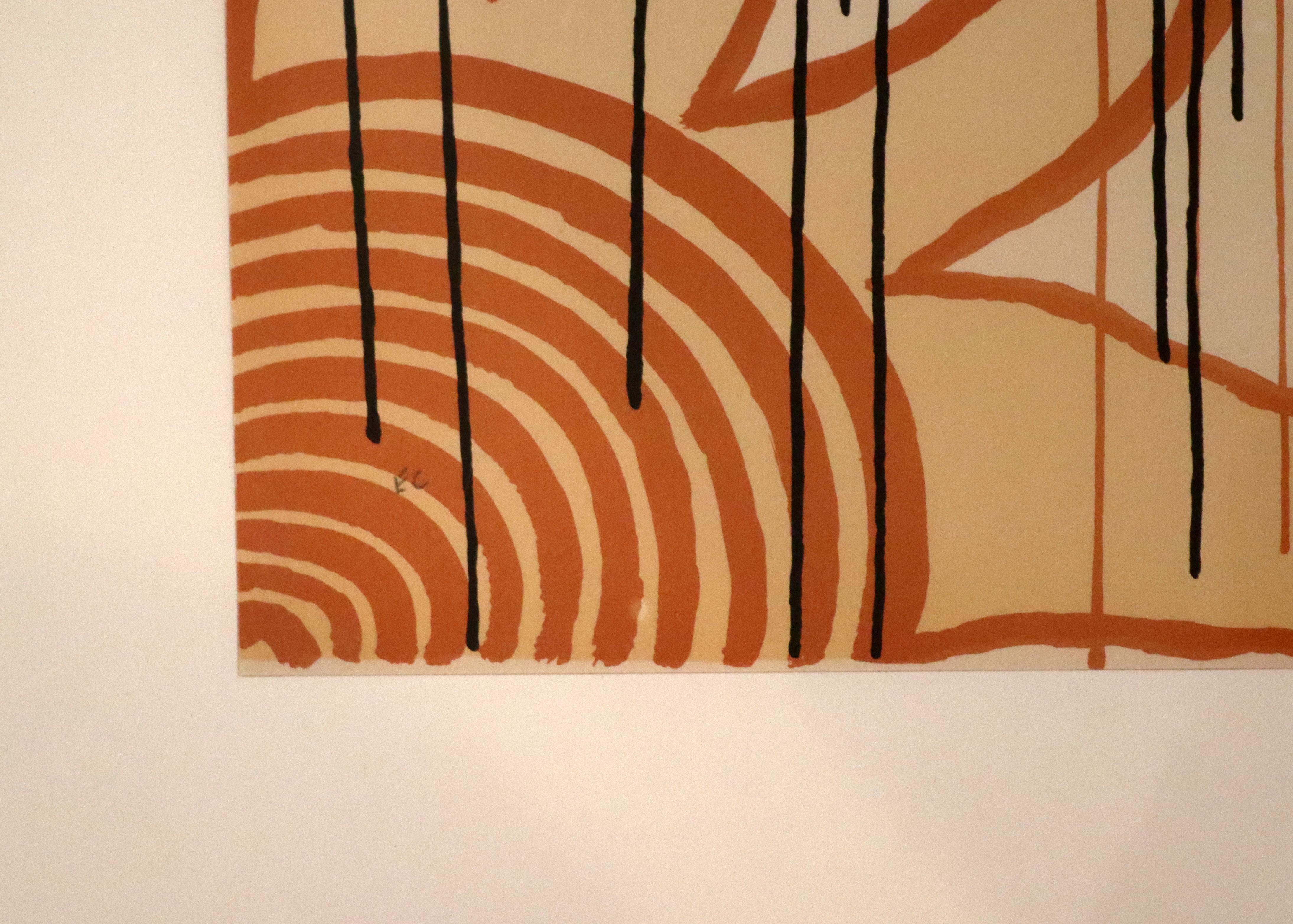 20th Century Mid-Century Modern Framed Signed Alexander Calder A.P. Lithograph Sun Orange
