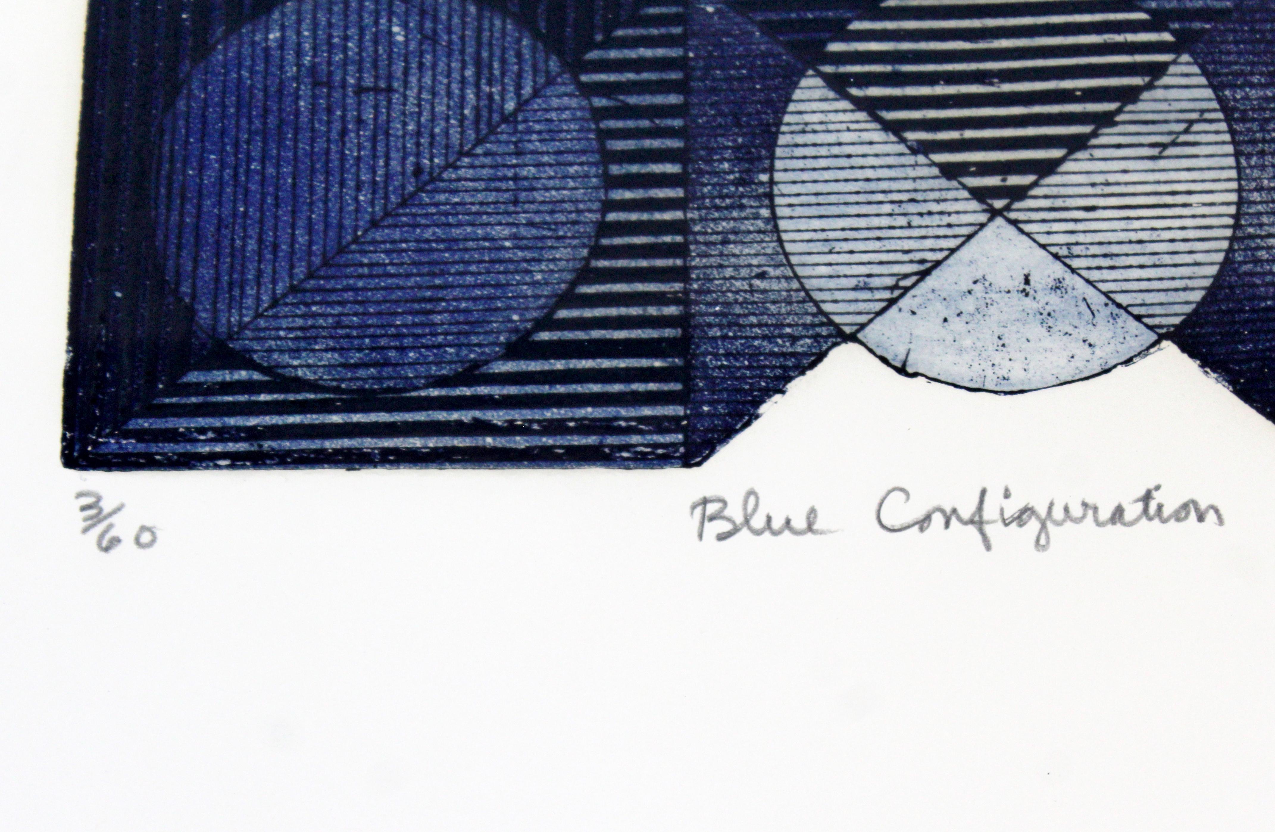 Late 20th Century Mid-Century Modern Framed Signed Marilyn Levin Schecter Aquatint Etching, 1970s