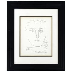 Mid-Century Modern Framed Signed Pablo Picasso Pour Robie Etching, 1950s