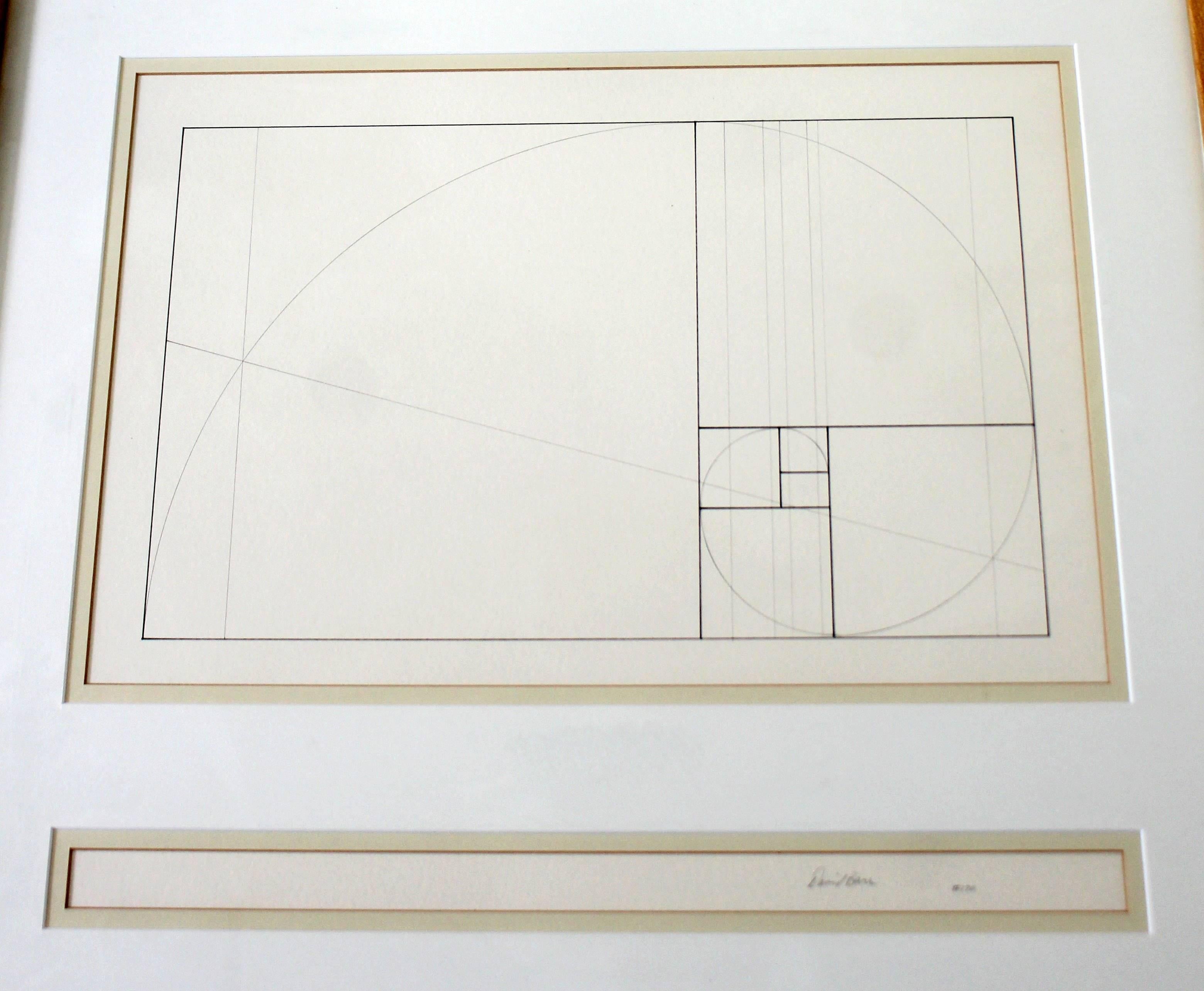 Mid-Century Modern Framed Signed Set of Three Prints by David Barr 170 Geometry In Good Condition In Keego Harbor, MI