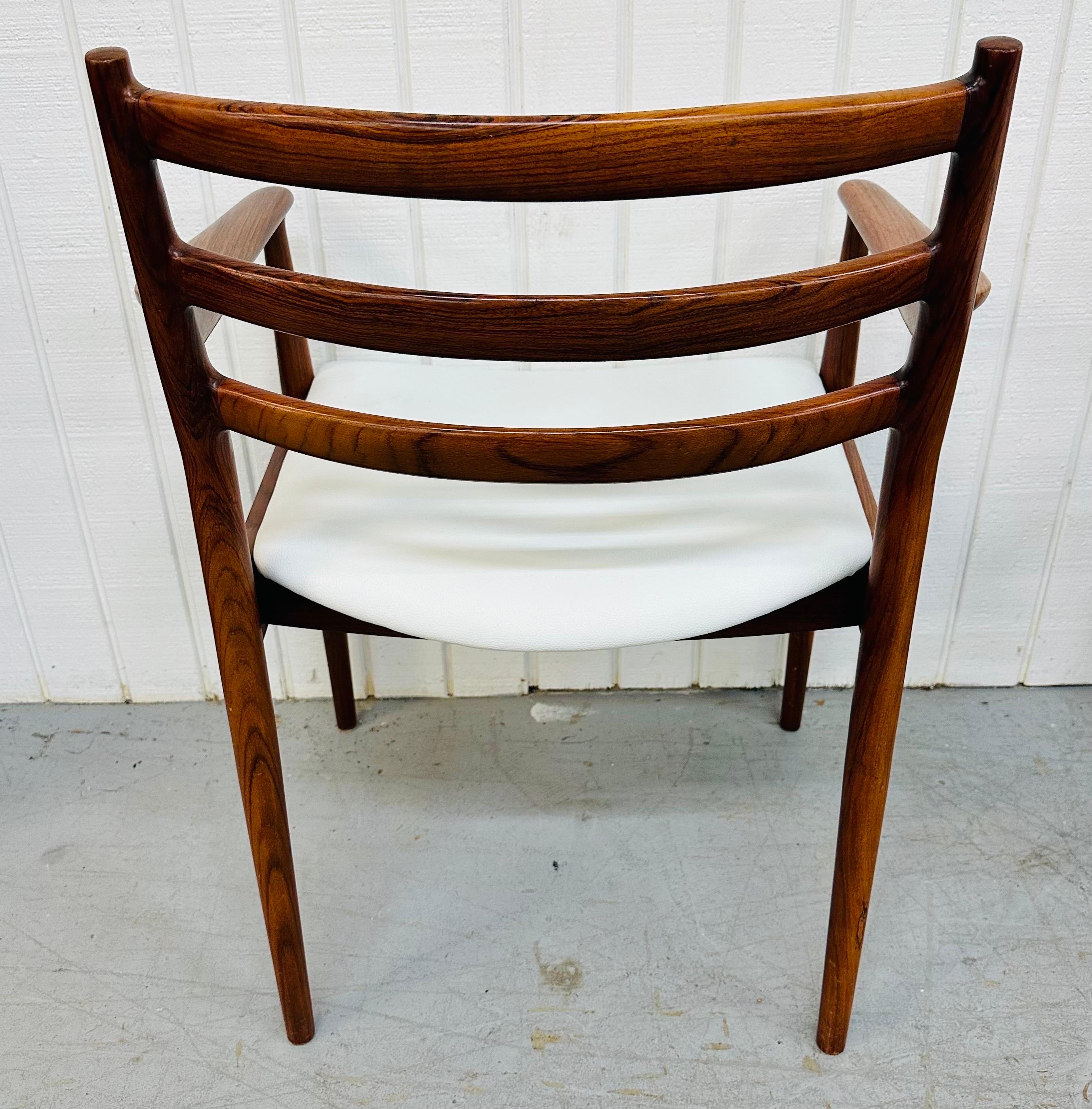 Upholstery Mid-Century Modern France & Son Danish Rosewood Dining Chairs - Set of 6
