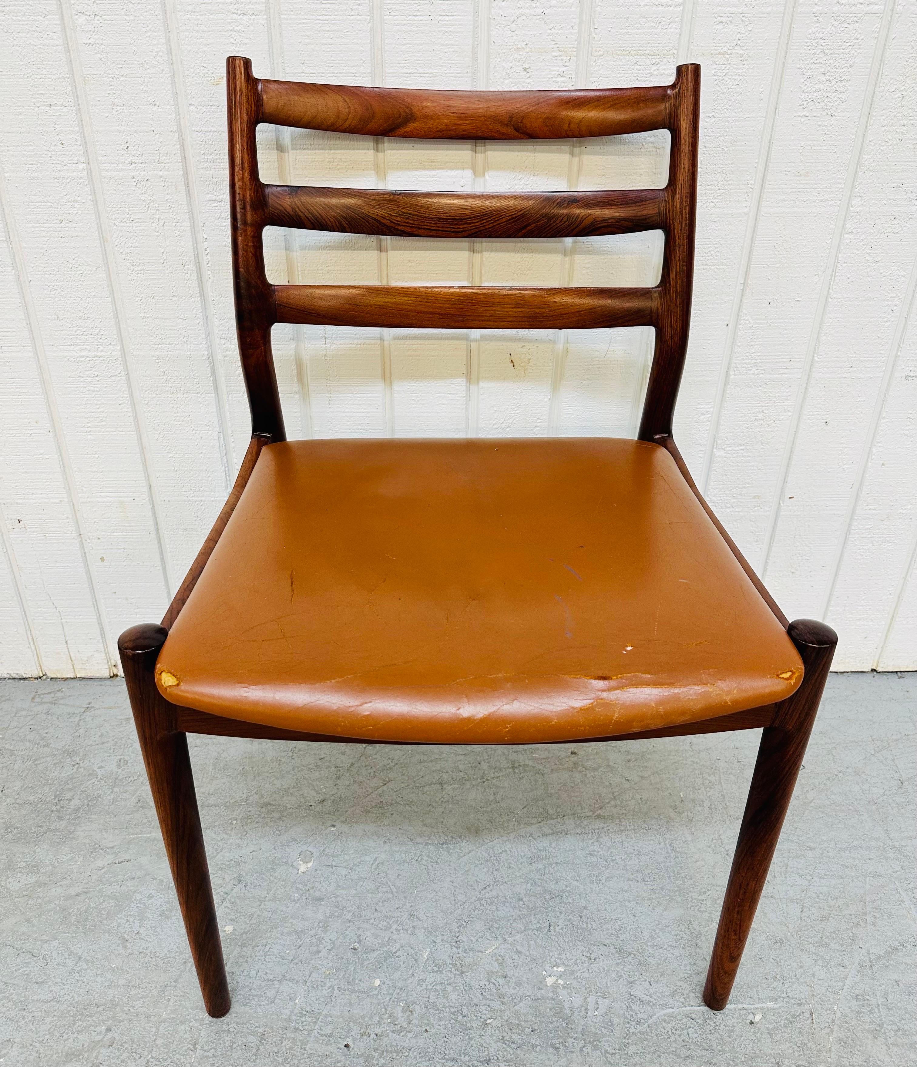 Mid-Century Modern France & Son Danish Rosewood Dining Chairs, Set of 6 3