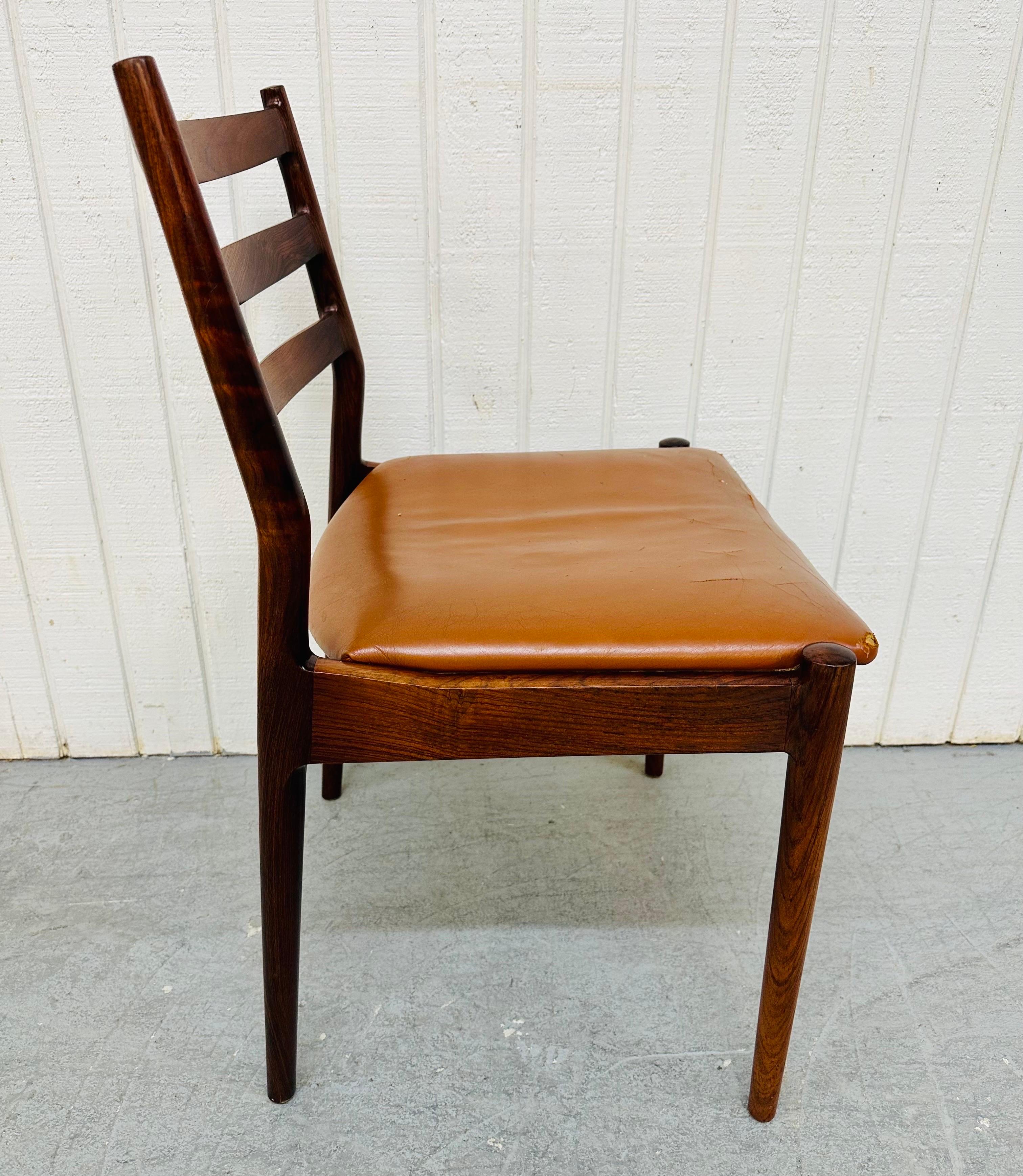 Mid-Century Modern France & Son Danish Rosewood Dining Chairs, Set of 6 4