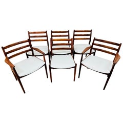 Chaises de salle à manger en palissandre danois France & Son - Lot de 6