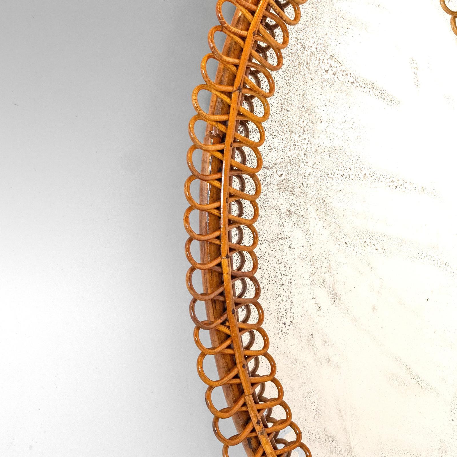 Bambù Specchio da parete in bambù di Franco Albini, Italia, 1960 in vendita