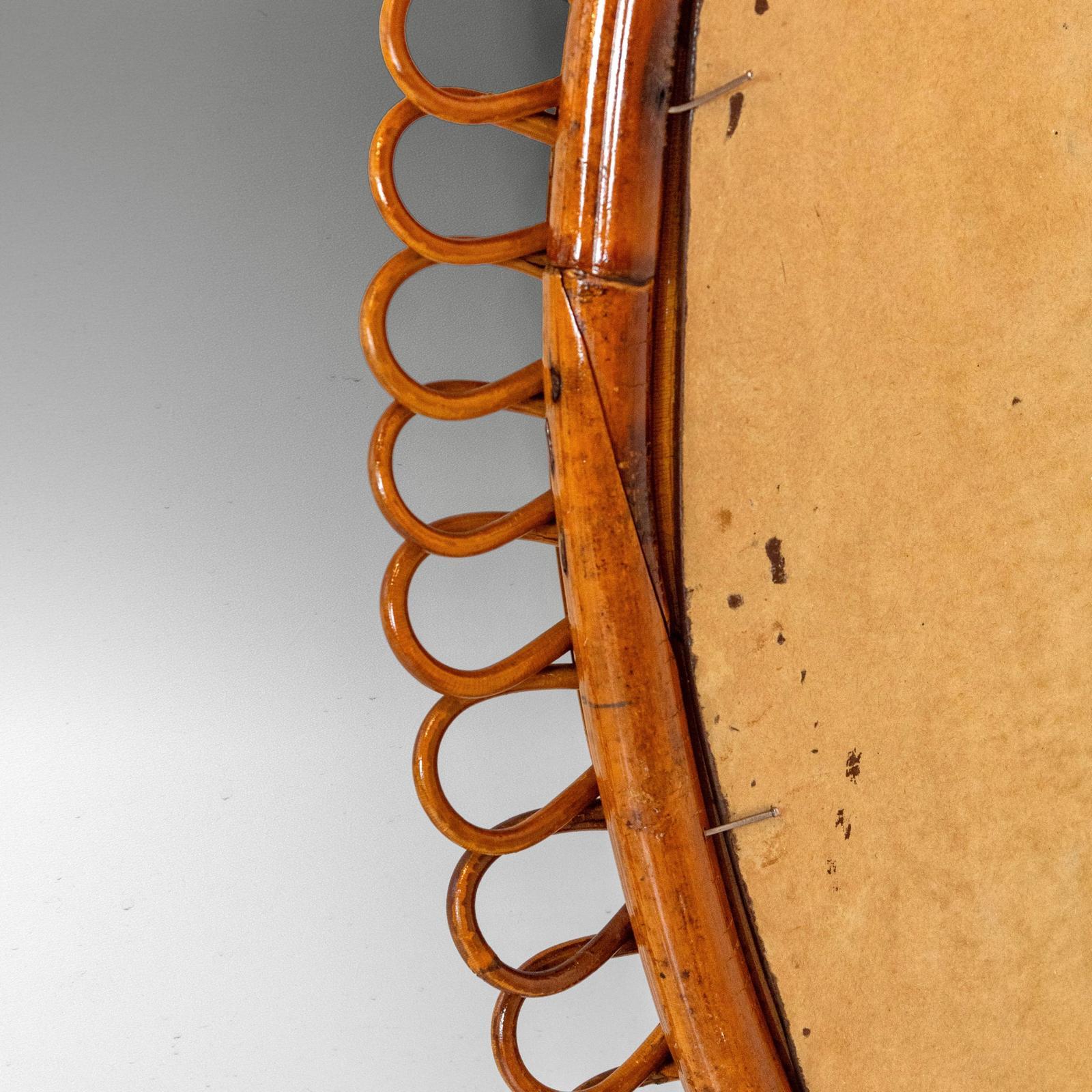 Specchio da parete in bambù di Franco Albini, Italia, 1960 in vendita 1