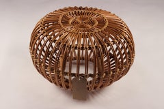 Otomana, taburete o mesa auxiliar de mimbre Franco Albini