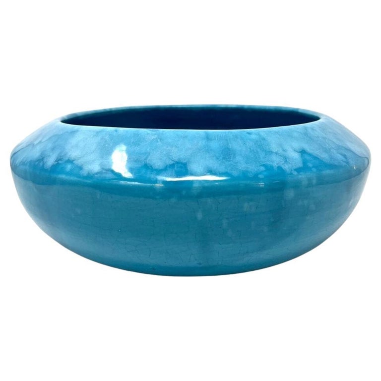 MidCentury Modern Frank Moreno Drip Glaze Planter For Sale at 1stDibs