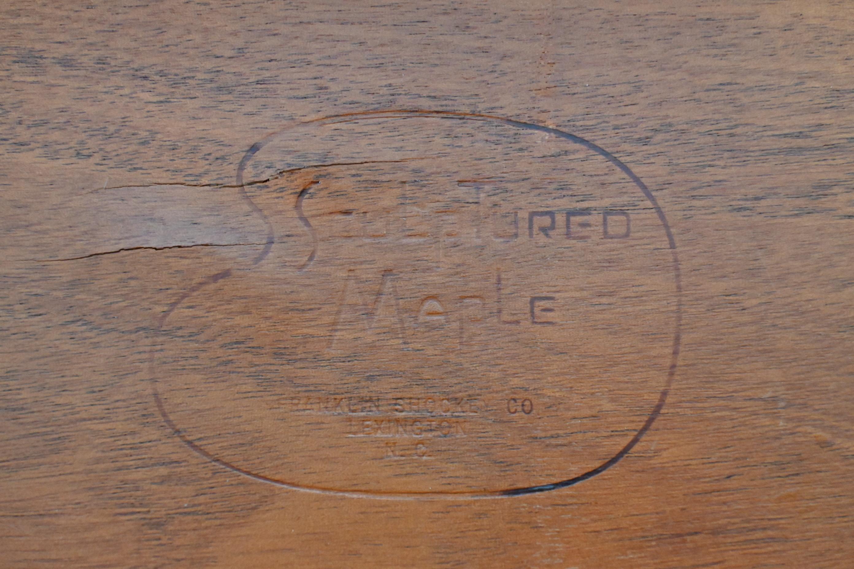 Franklin Shockey Company Mid Century Modern Sculpted Ebonized Maple Dresser 5