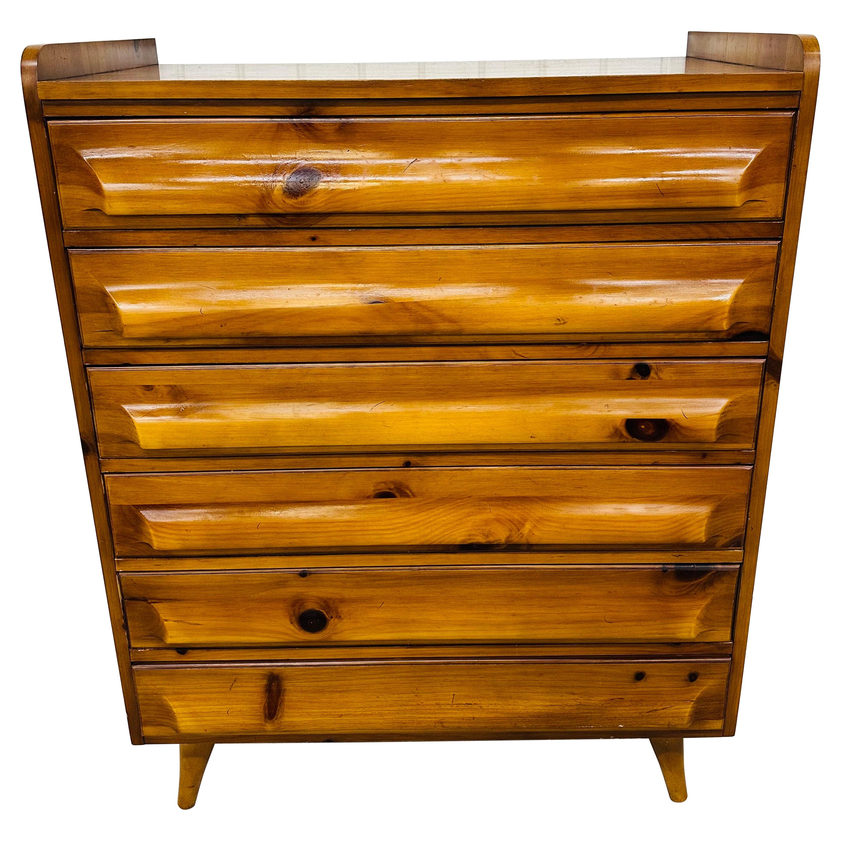 Mid-Century Modern Franklin Shockey Pine High Chest