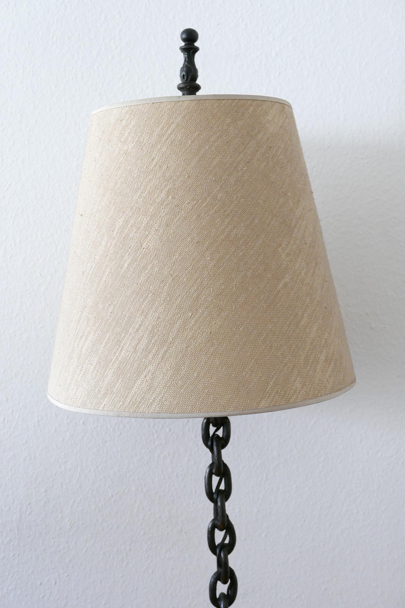 Mid-Century Modern Franz West Style Wrought Iron Chain Floor Lamp 1960s, Germany For Sale 4