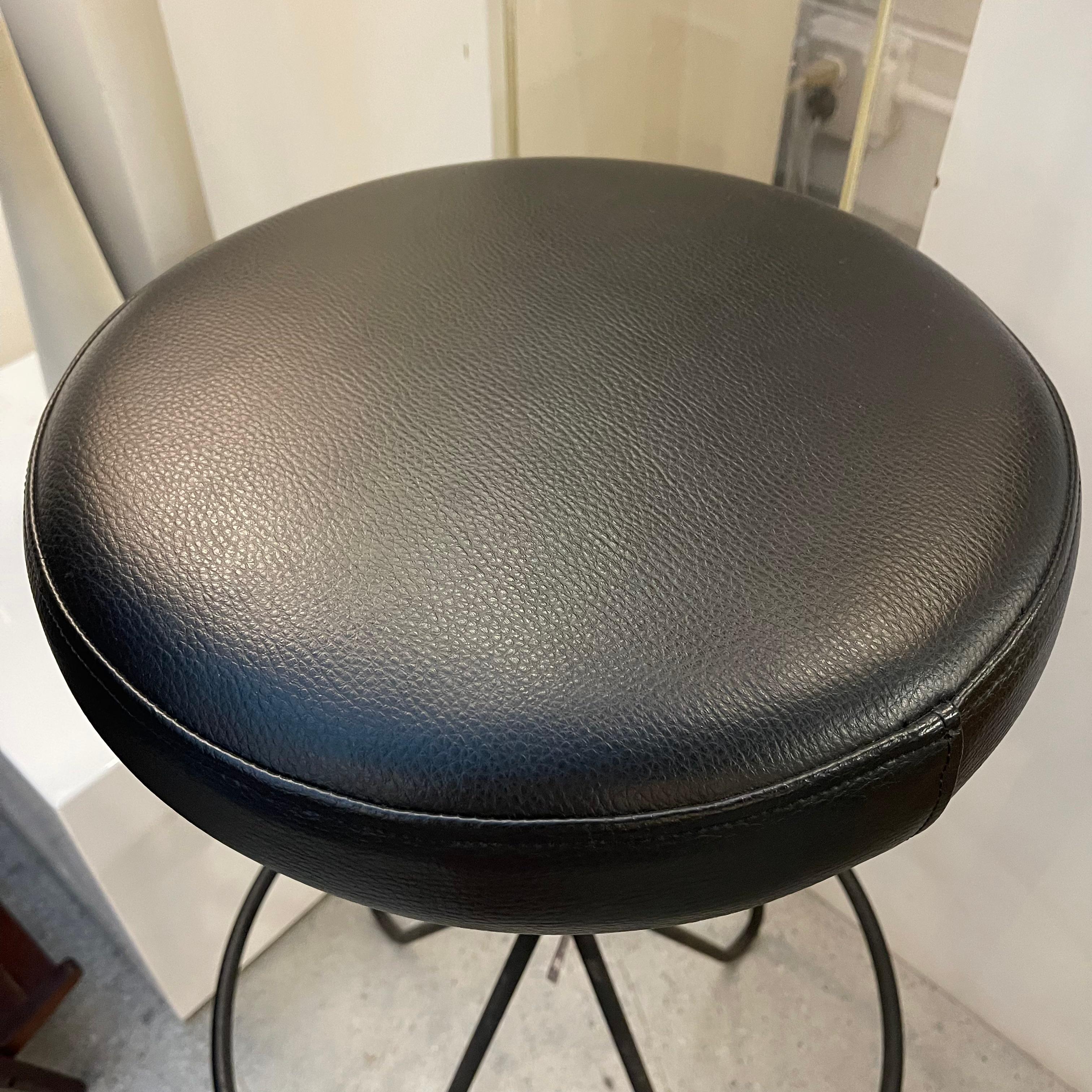 Mid-Century Modern Swivel Bar Stool by Frederick Weinberg In Good Condition In Brooklyn, NY