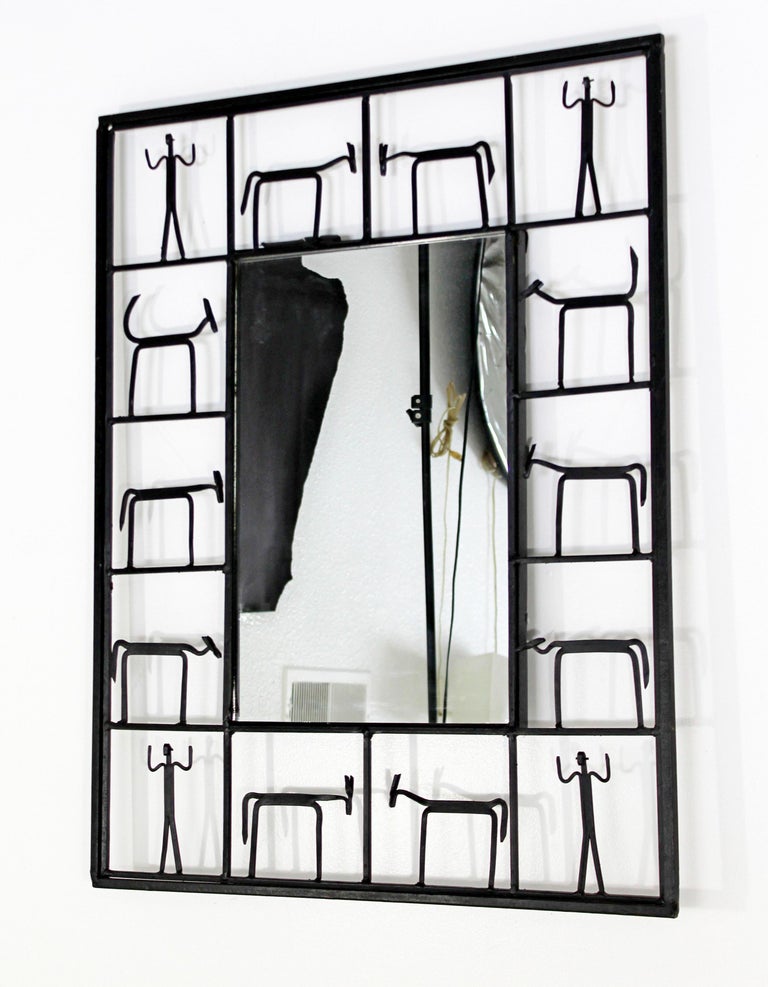 MidCentury Modern Frederick Weinberg Iron Animal Figure Motif Wall