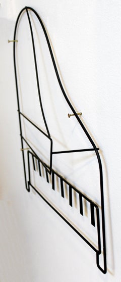Mid-Century Modern Frederick Weinberg Wire Piano Wall Sculpture, 1950s