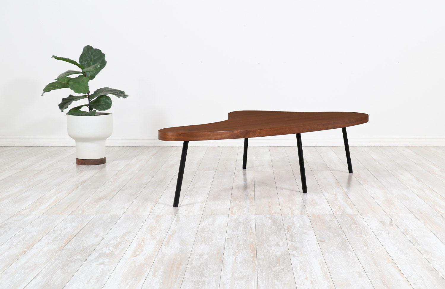 Iron Mid-Century Modern Free Form Coffee Table by Vista of California For Sale