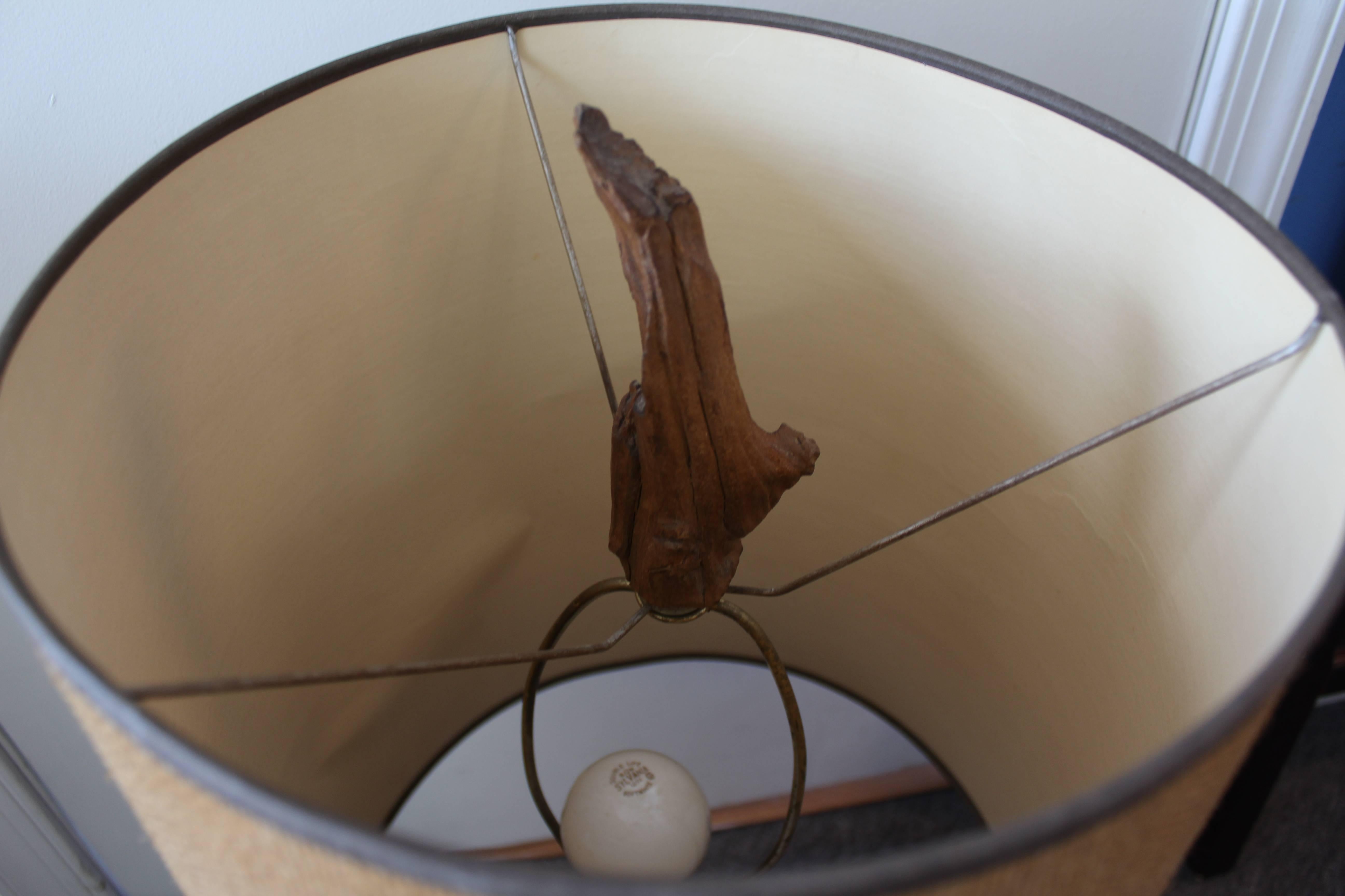 Mid-Century Modern Free-Form Driftwood Table Lamp 3