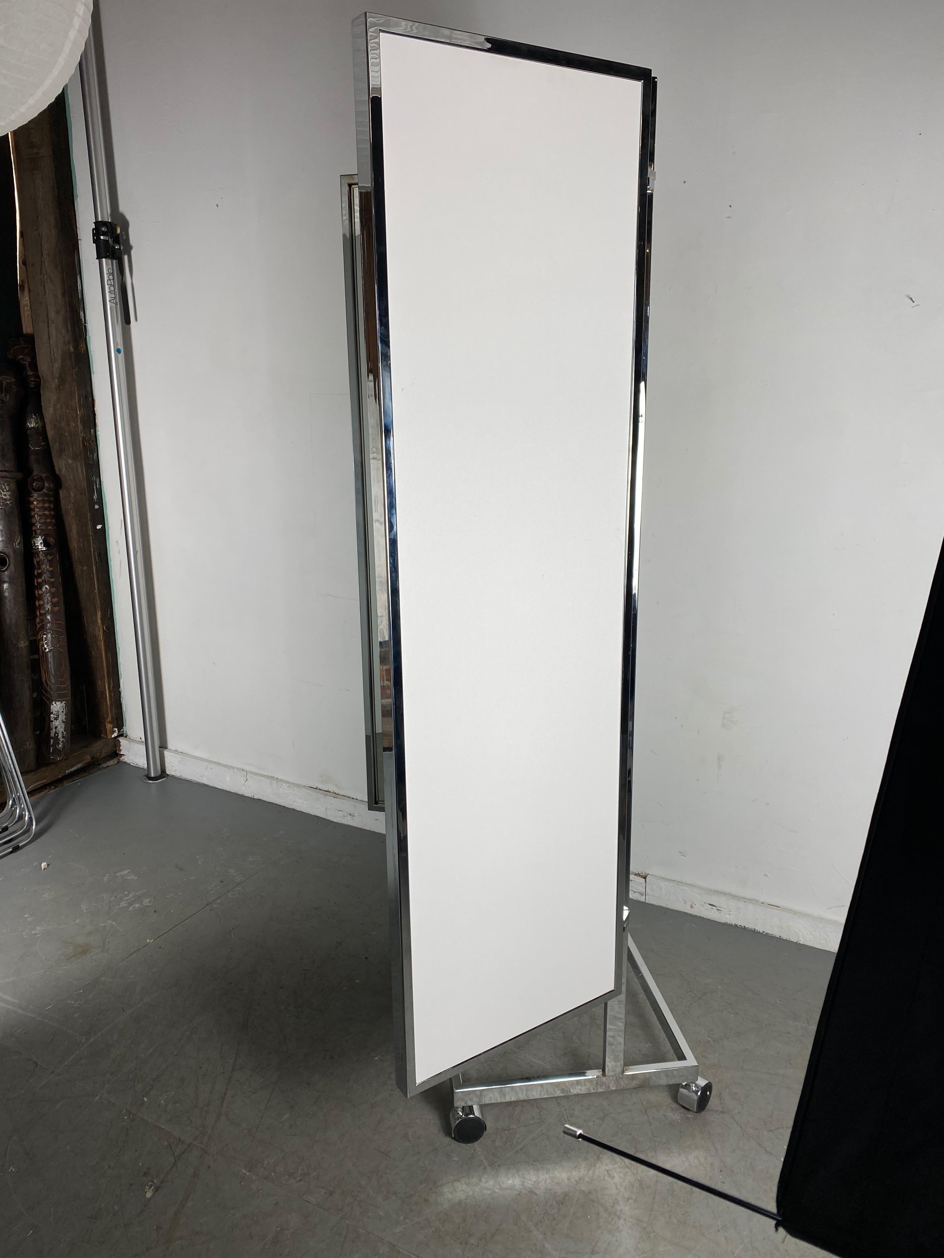 three panel mirror