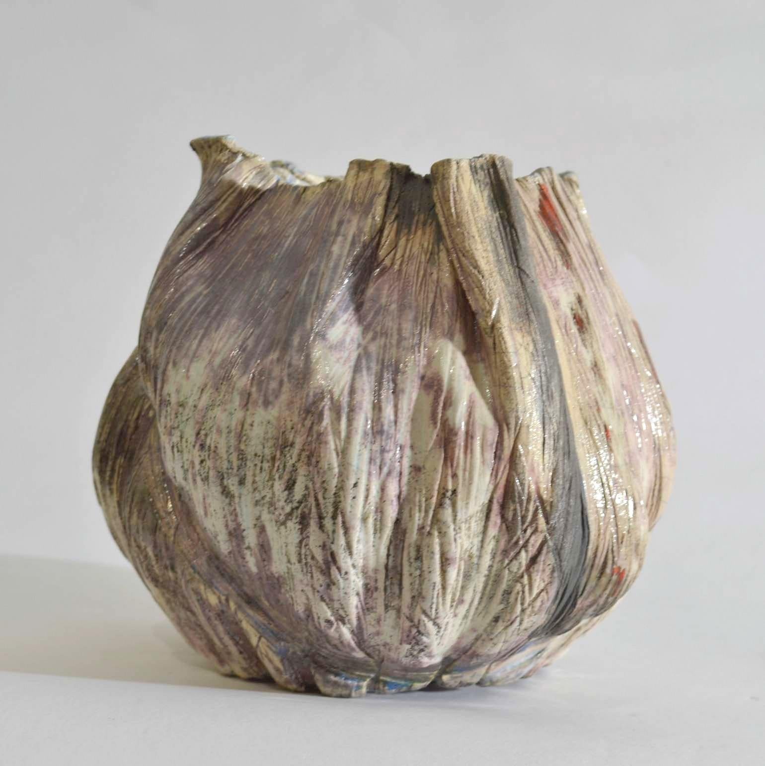 Moderne niederländische Studio-Keramik-Vase aus der Jahrhundertmitte (Moderne der Mitte des Jahrhunderts) im Angebot