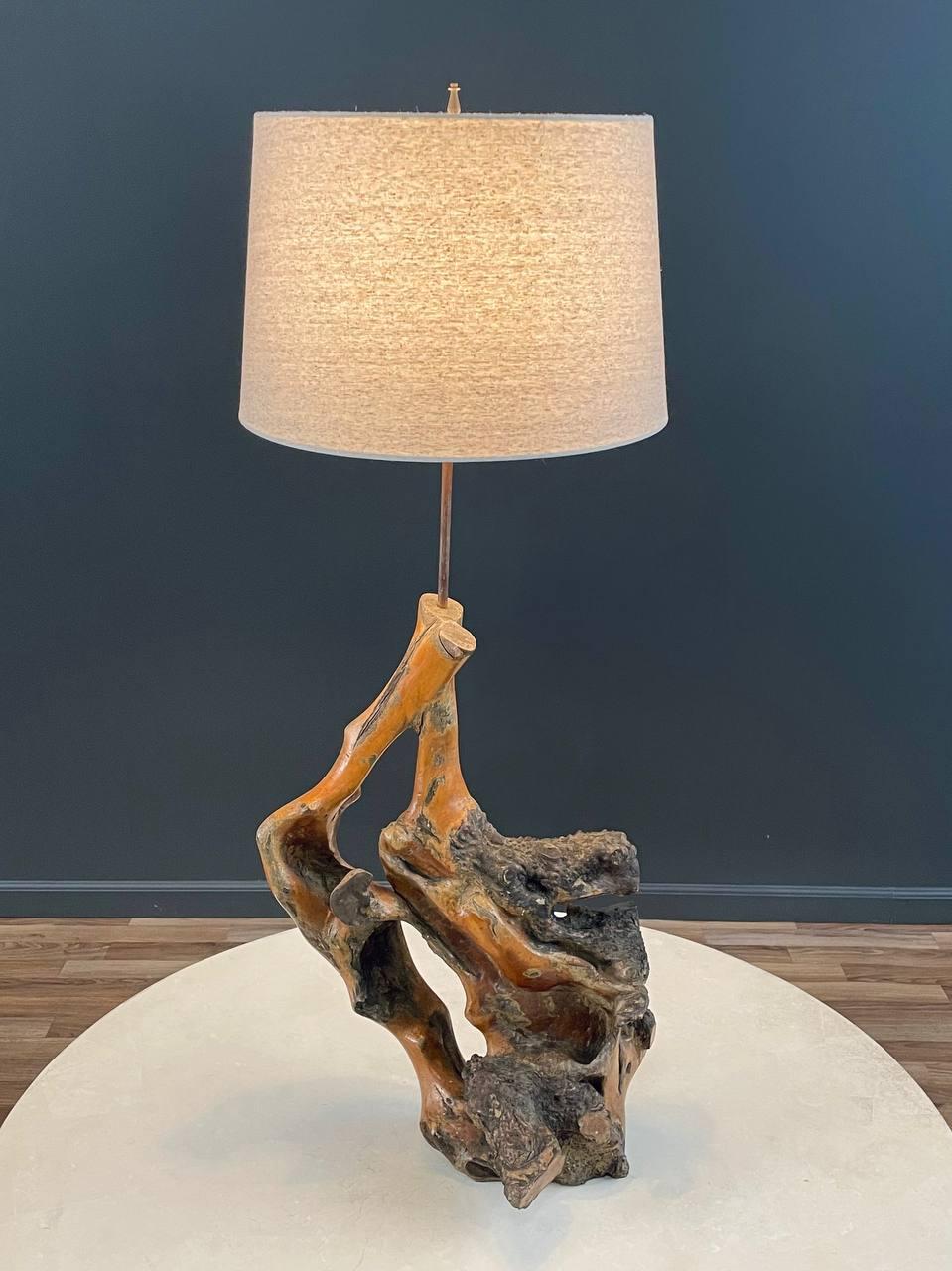 American Mid-Century Modern Freeform Rustic Root Table Lamp