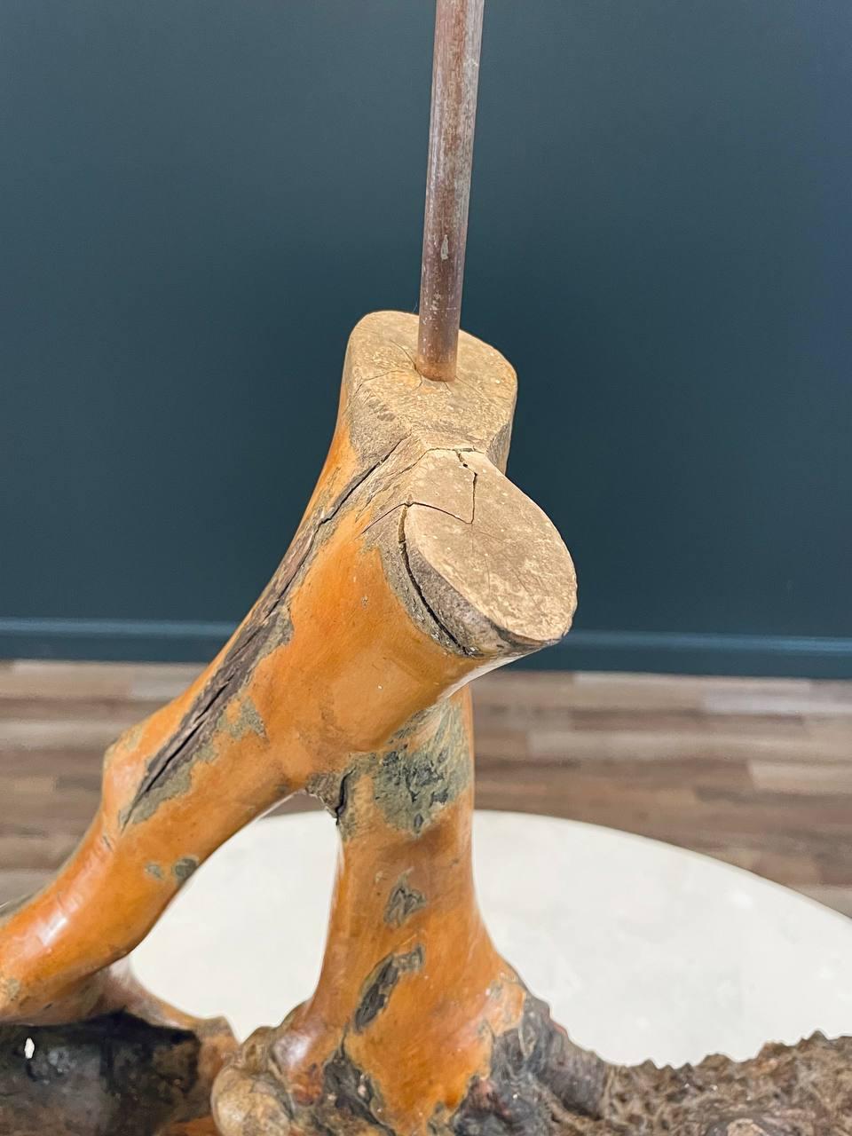 Mid-Century Modern Freeform Rustic Root Table Lamp 1