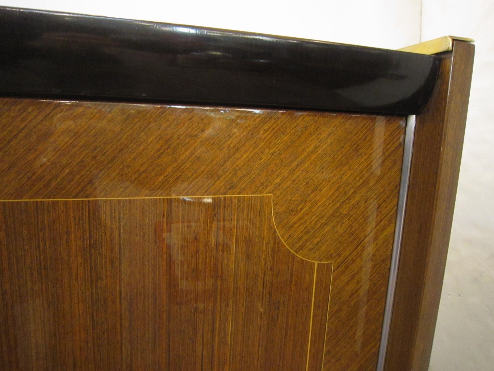 Parquetry Mid-Century Modern French 1960s Long, Low Cabinet, Ameublement NF For Sale