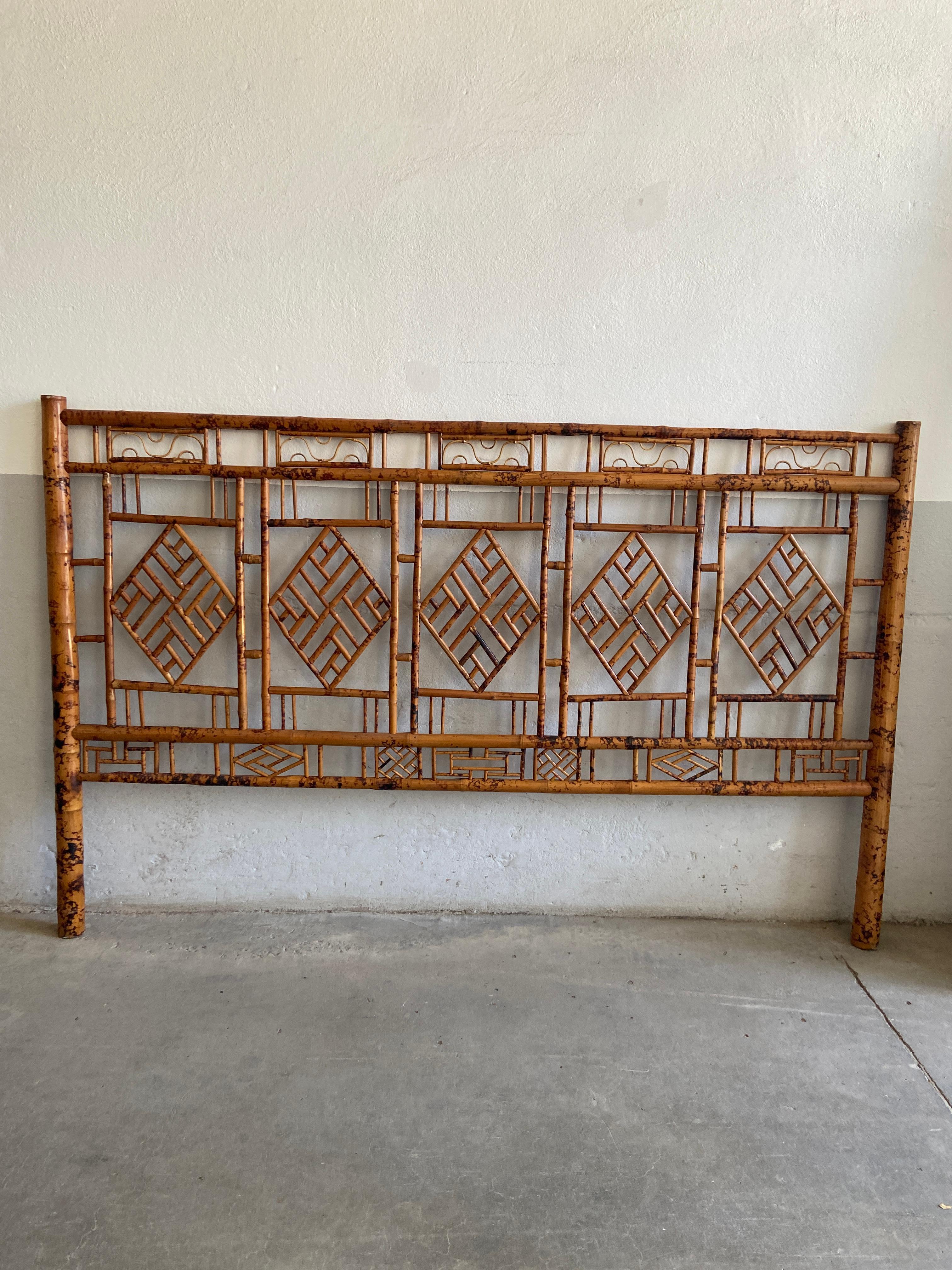 Mid-Century Modern French Bamboo Headboard, 1960s In Good Condition For Sale In Prato, IT