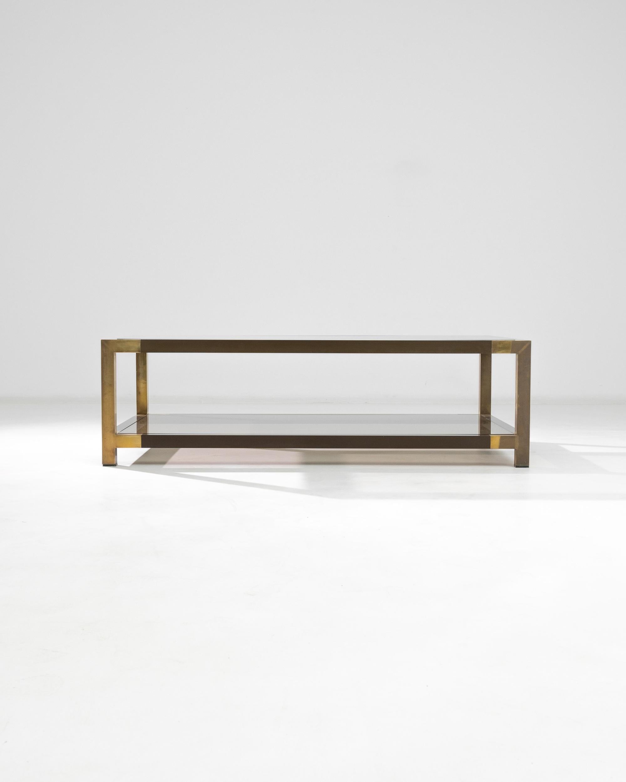 Mid-Century Modern French Brass Coffee Table 2
