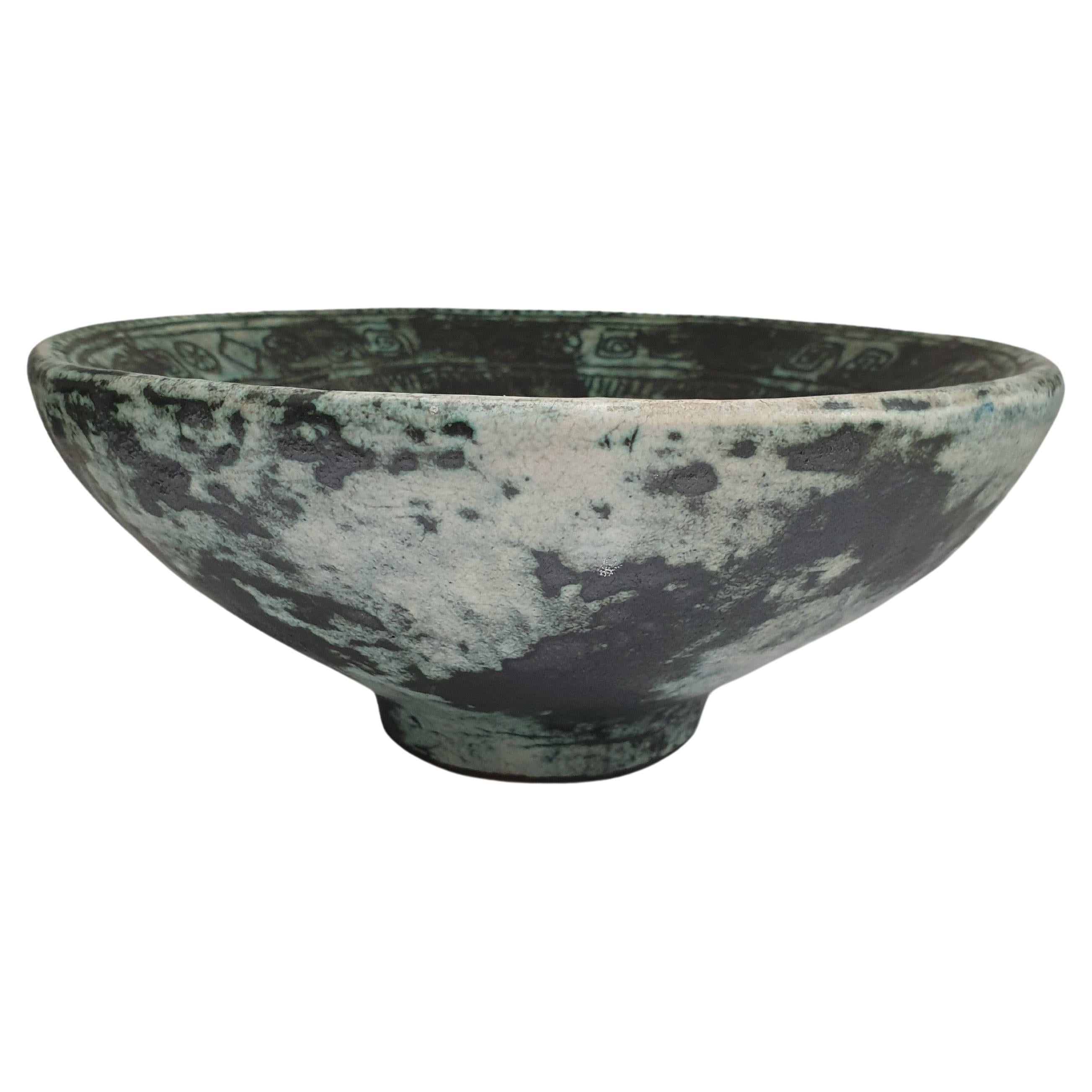 Mid Century Modern French ceramic bowl by Jacques Blin For Sale