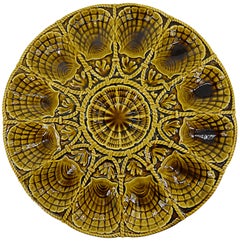 Mid-Century Modern French Ceramic Oyster Set by Sarreguemines, 1970