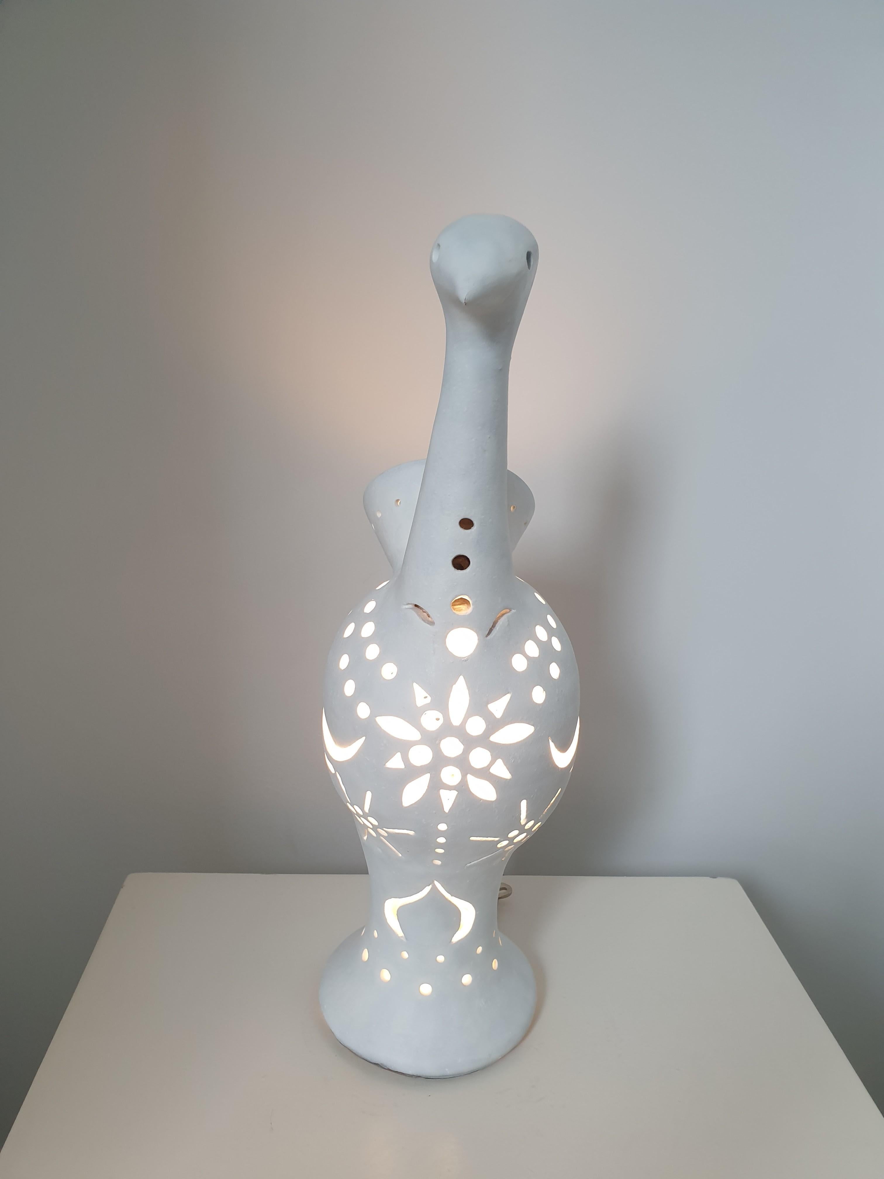 Céramique Lampe de table en céramique française mi-siècle moderne en vente